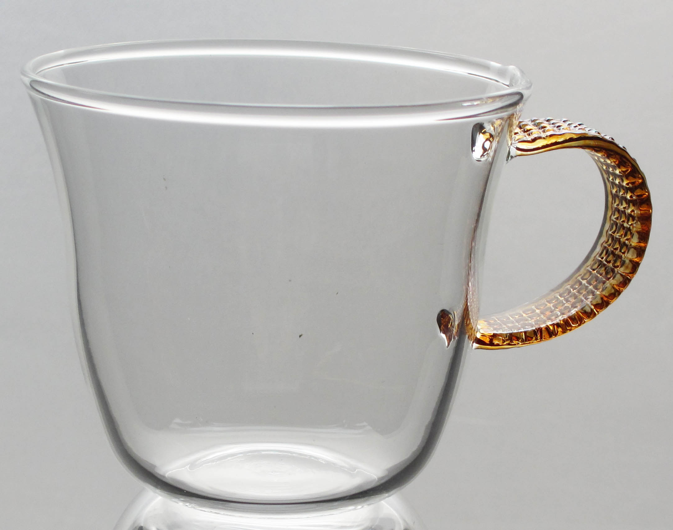 耐熱ティーカップ cc 24ab カフェカップ アンバー Iichi ハンドメイド クラフト作品 手仕事品の通販