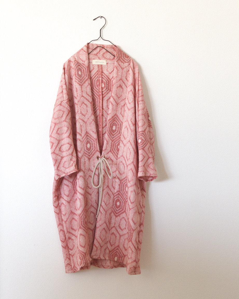 桜色♪絞りの3way羽織ワンピ（ロングカーディガン） | iichi 