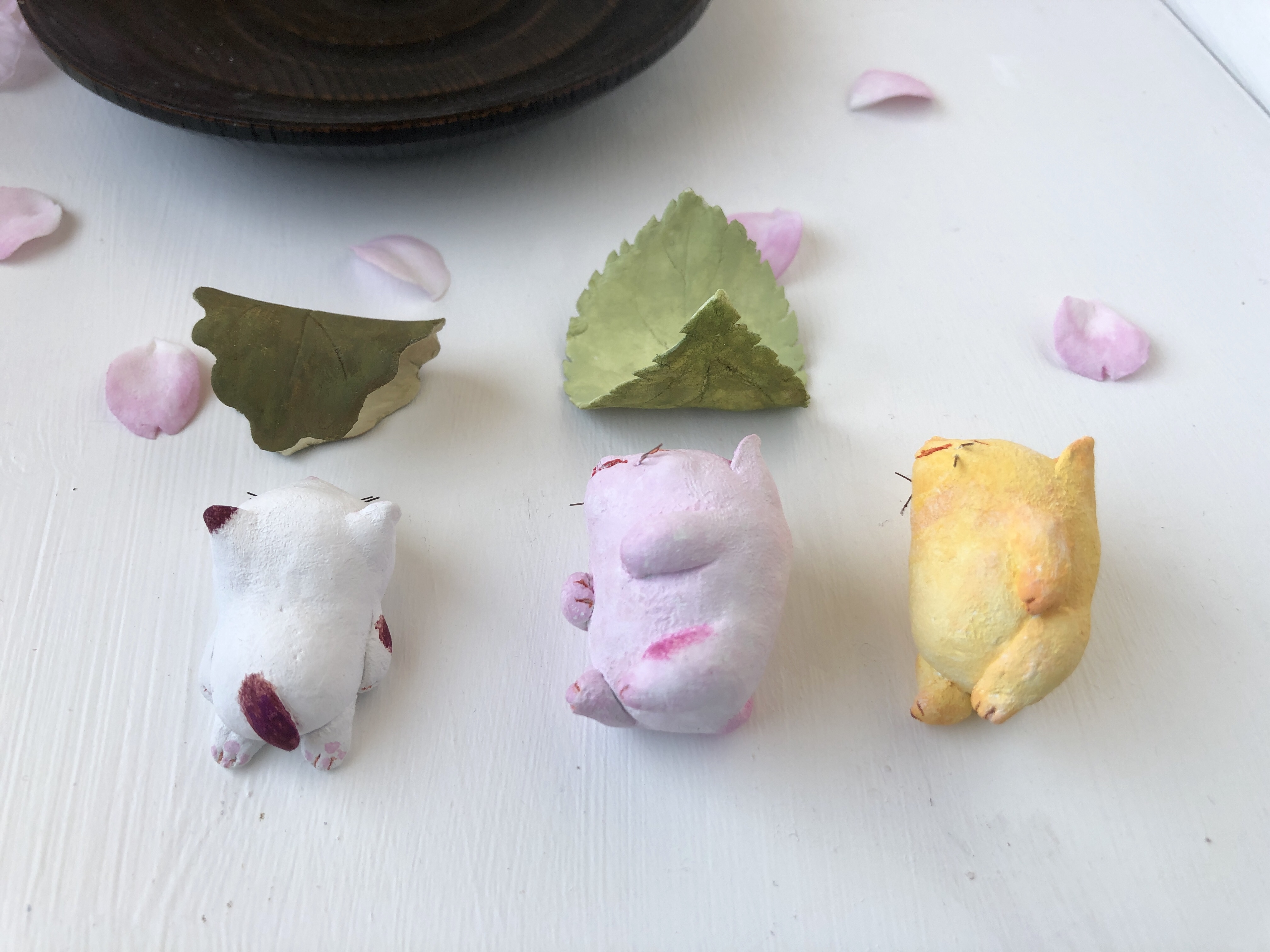 春の和菓子みたいな猫さん Iichi ハンドメイド クラフト作品 手仕事品の通販