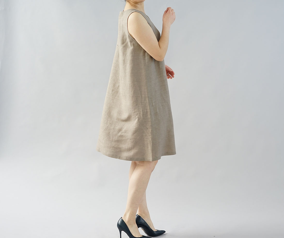 Wafu 薄地 雅亜麻 リネン ペチワンピース Vネック やさしい インナー 肌着 下着 白色 P006a Wht1 Iichi ハンドメイド クラフト作品 手仕事品の通販