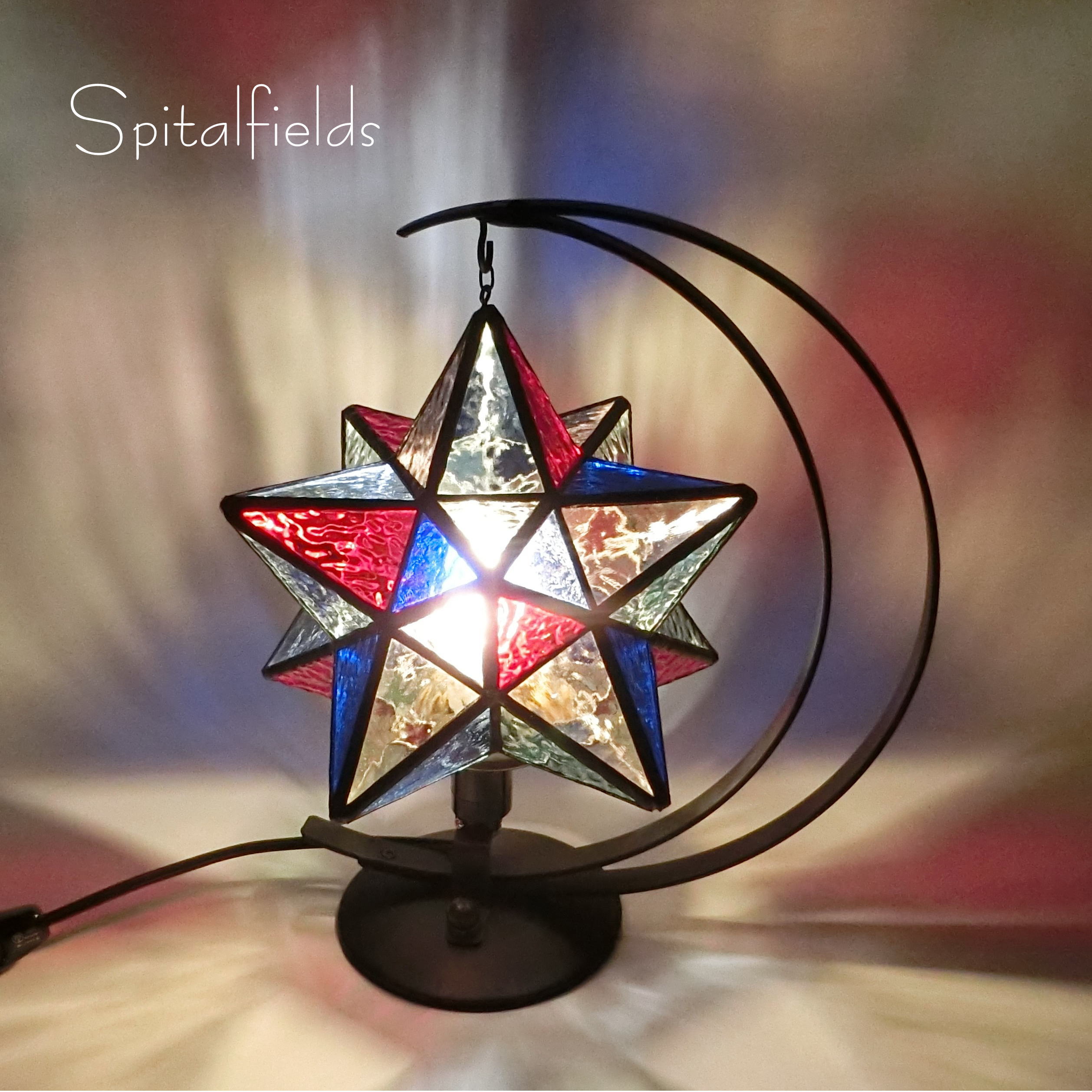 星の吊りランプ マルチカラー Led電球付き Iichi ハンドメイド クラフト作品 手仕事品の通販