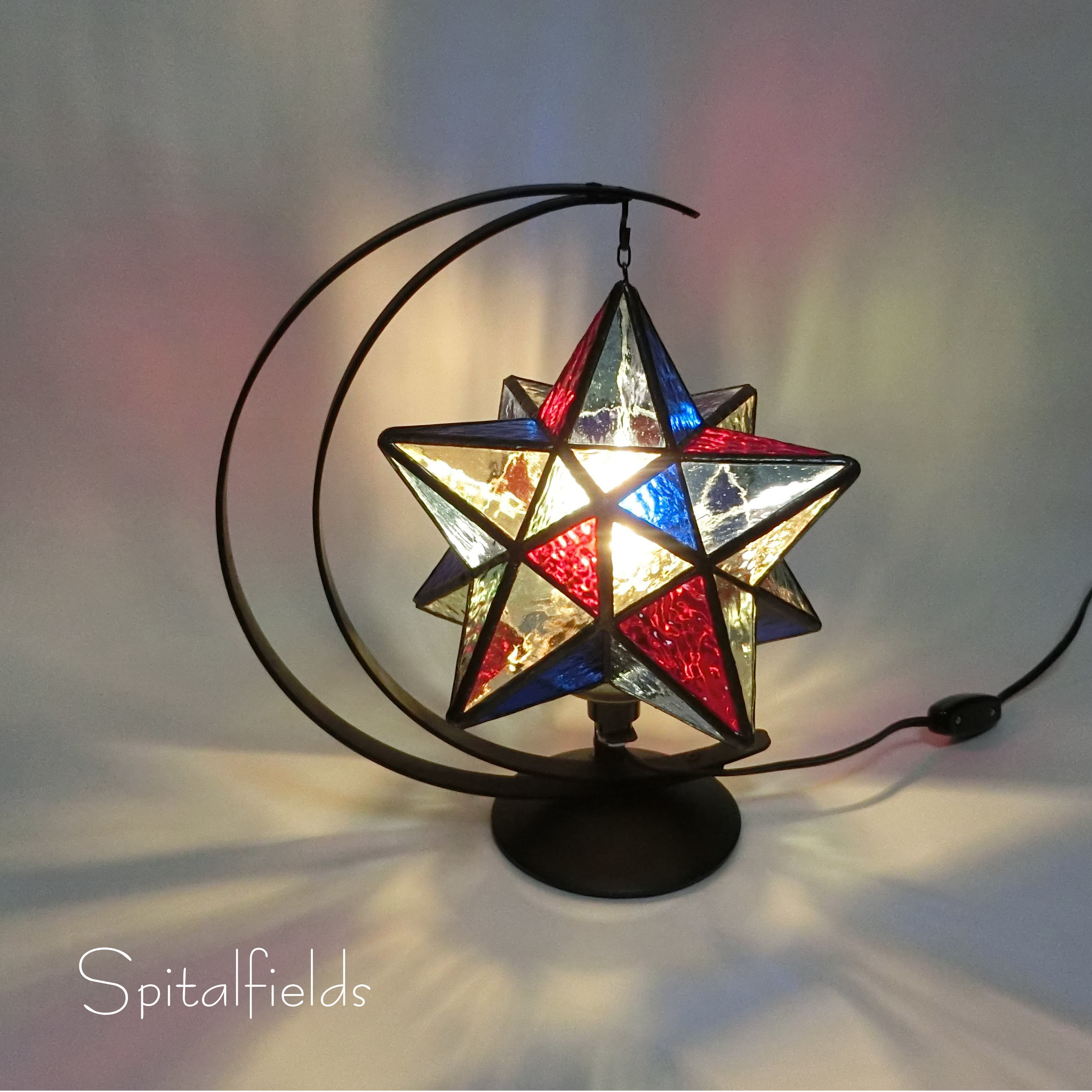 星の吊りランプ マルチカラー Led電球付き Iichi ハンドメイド クラフト作品 手仕事品の通販