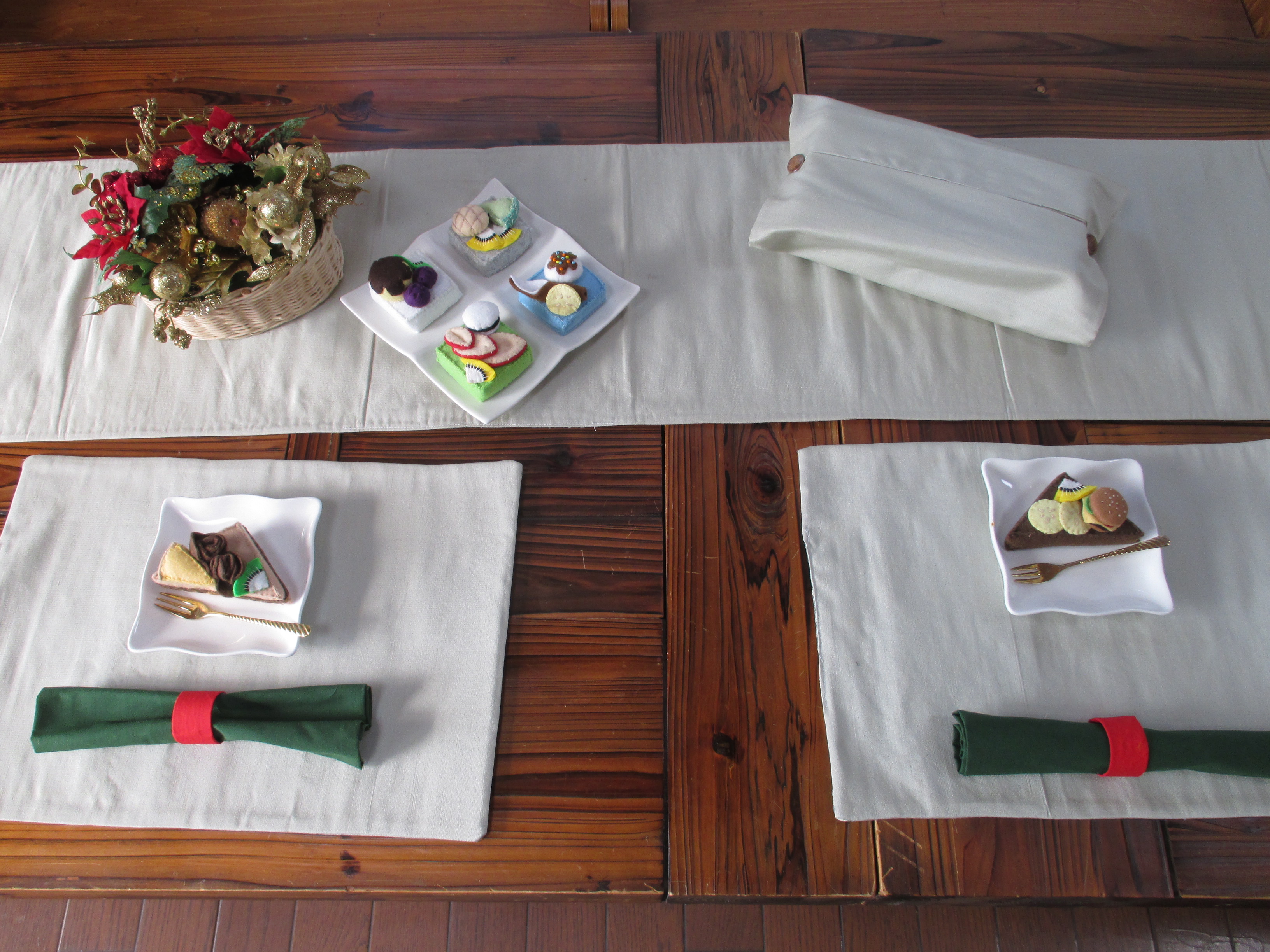 R42 ﾀﾍﾟｽﾄﾘｰ用軸付 帯 テーブルランナー おしゃれ 158x29cm Iichi ハンドメイド クラフト作品 手仕事品の通販