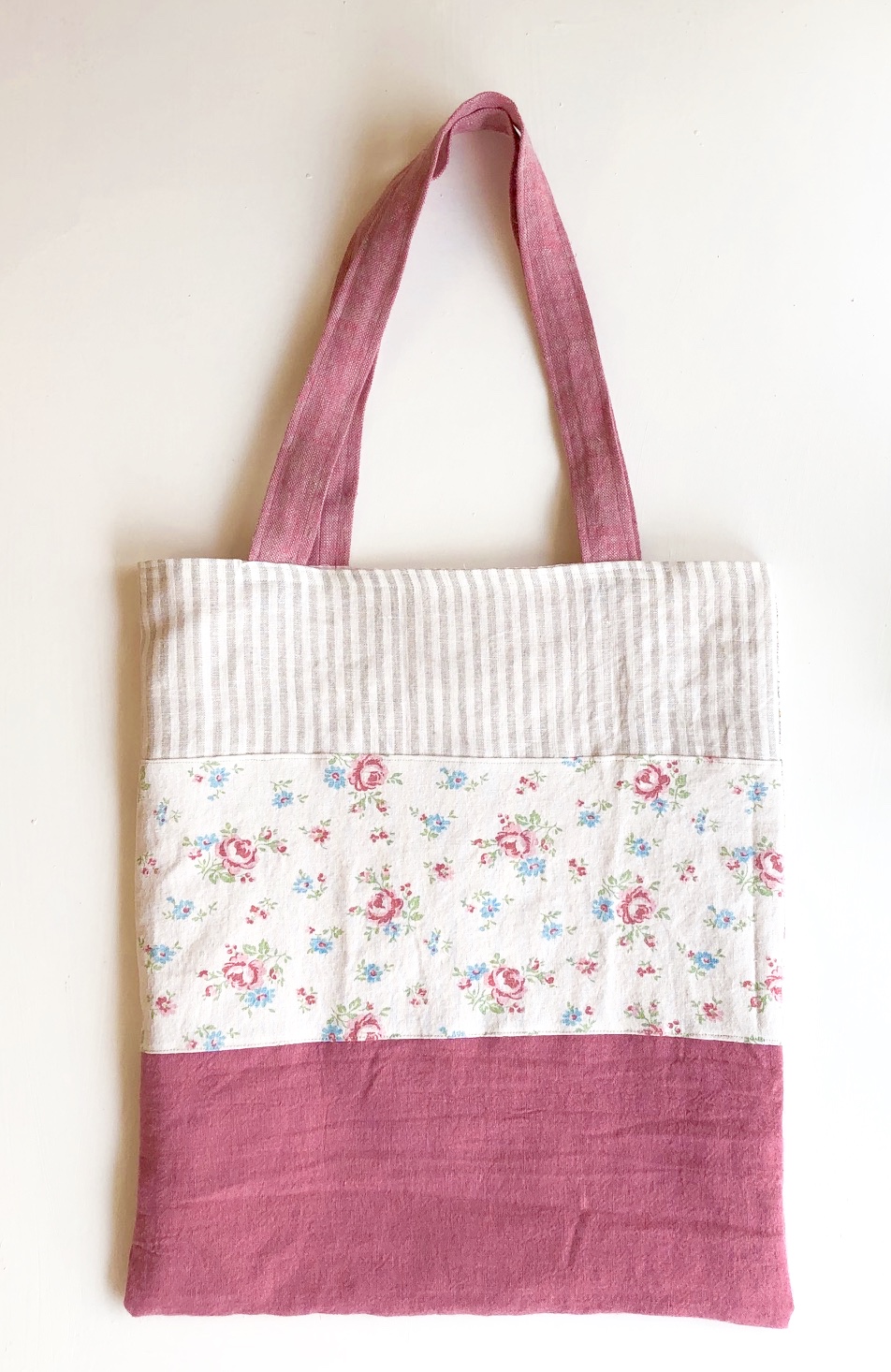 ちょっとレトロなトート ピンクレトロ Iichi ハンドメイド クラフト作品 手仕事品の通販