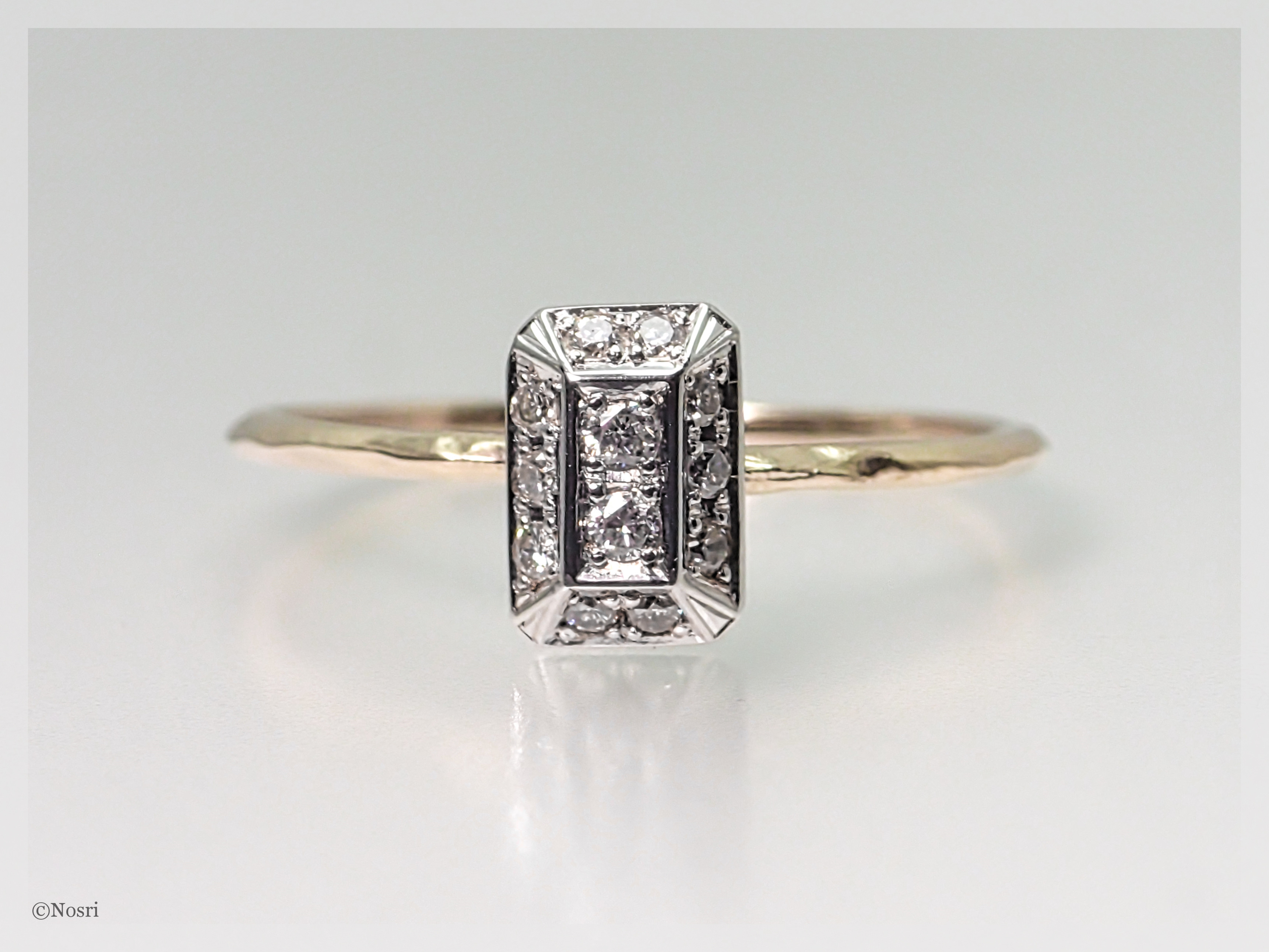 一粒ダイヤモンドのようなリング スクエアタイプ Neo Stella Square Ring Iichi ハンドメイド クラフト作品 手仕事品の通販