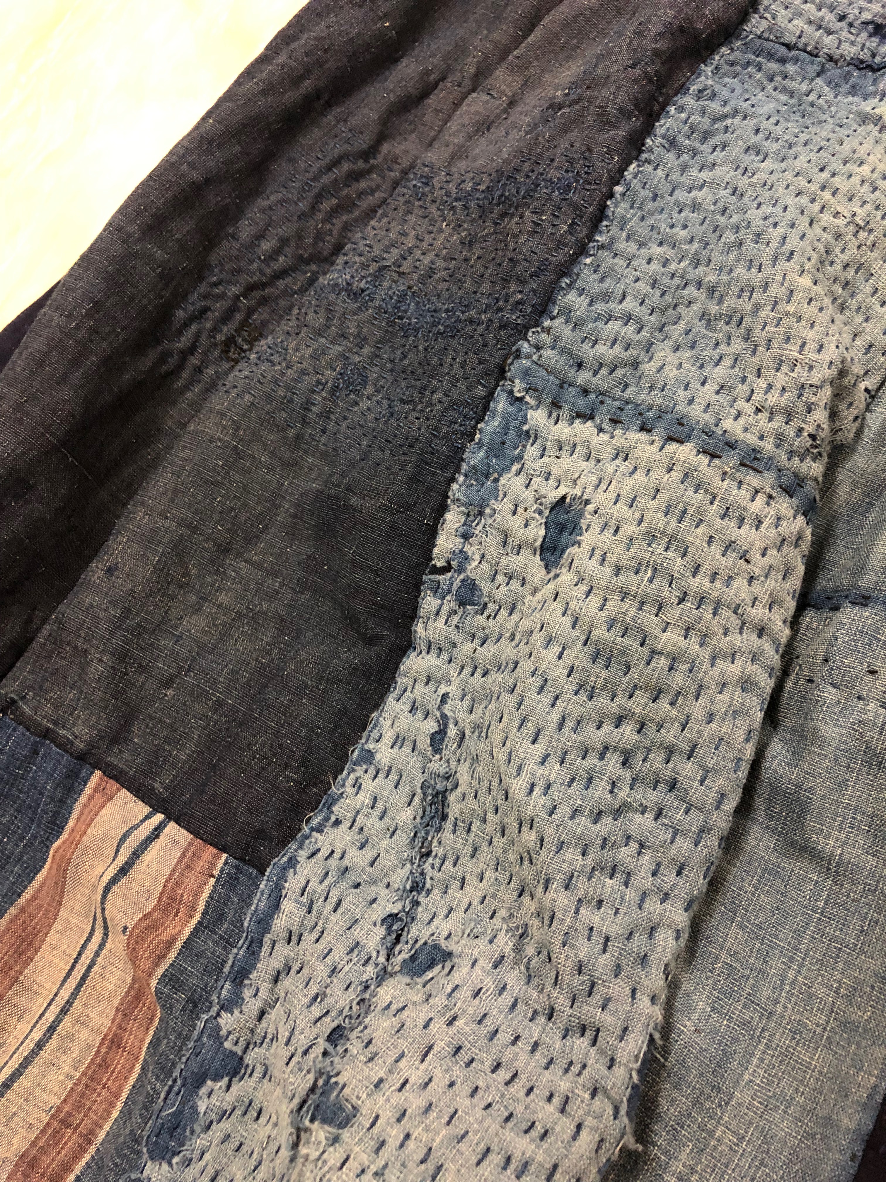 1279 古布リメイク ぜんぶ手縫いのスカート 大人女子に シックでカワイク きれいめ襤褸 1279 Iichi ハンドメイド クラフト作品 手仕事品の通販