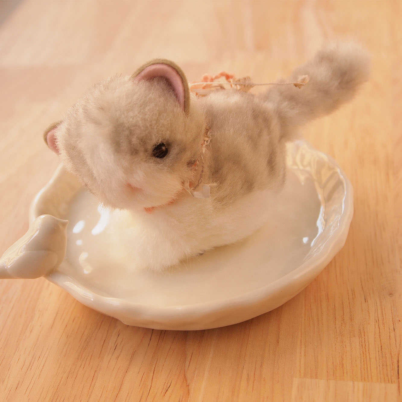 ちいさなぬいぐるみ 猫 グレータビー 白 Iichi ハンドメイド クラフト作品 手仕事品の通販