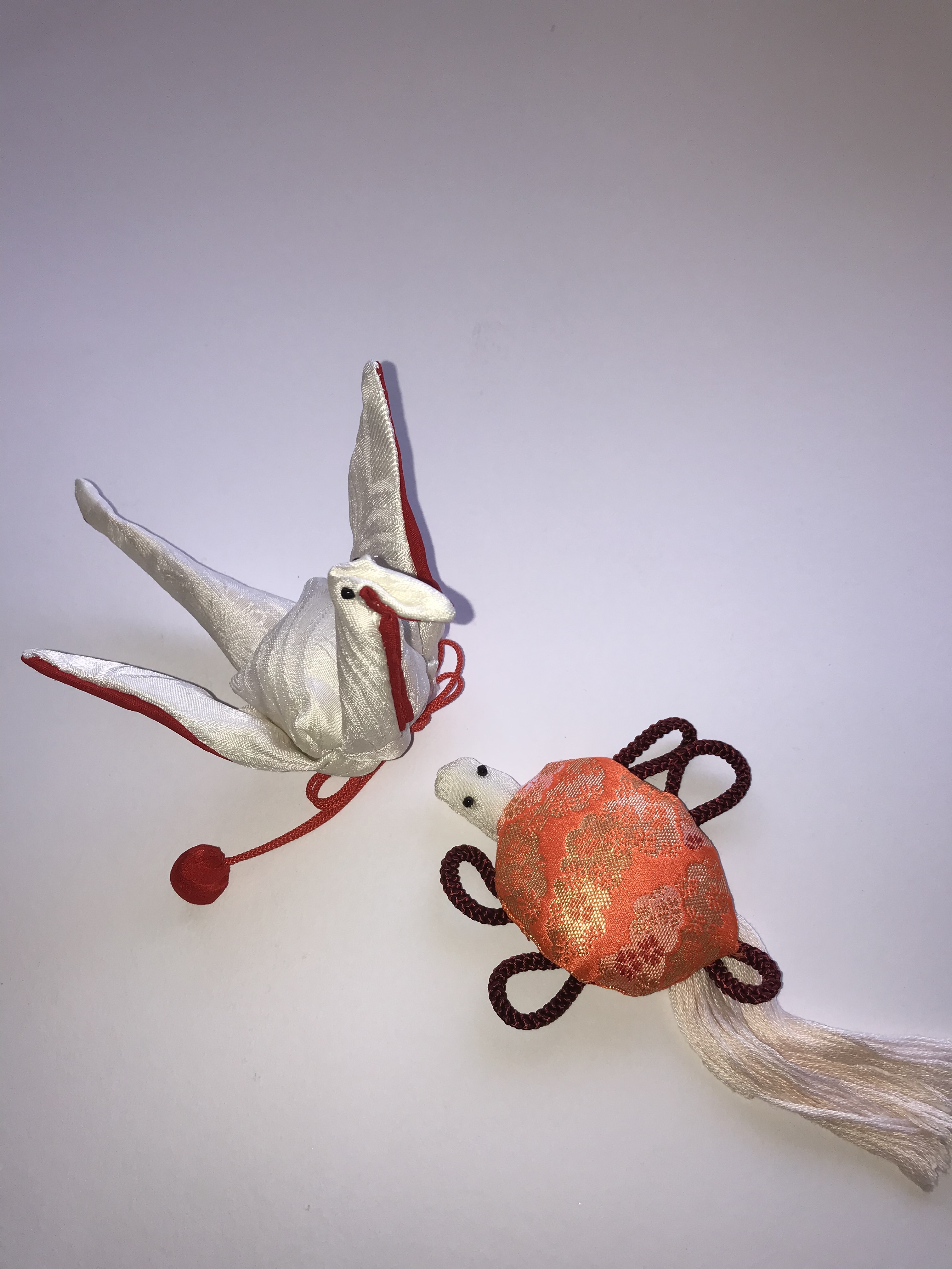 ヴィンテージ着物の鶴と亀 Iichi ハンドメイド クラフト作品 手仕事品の通販