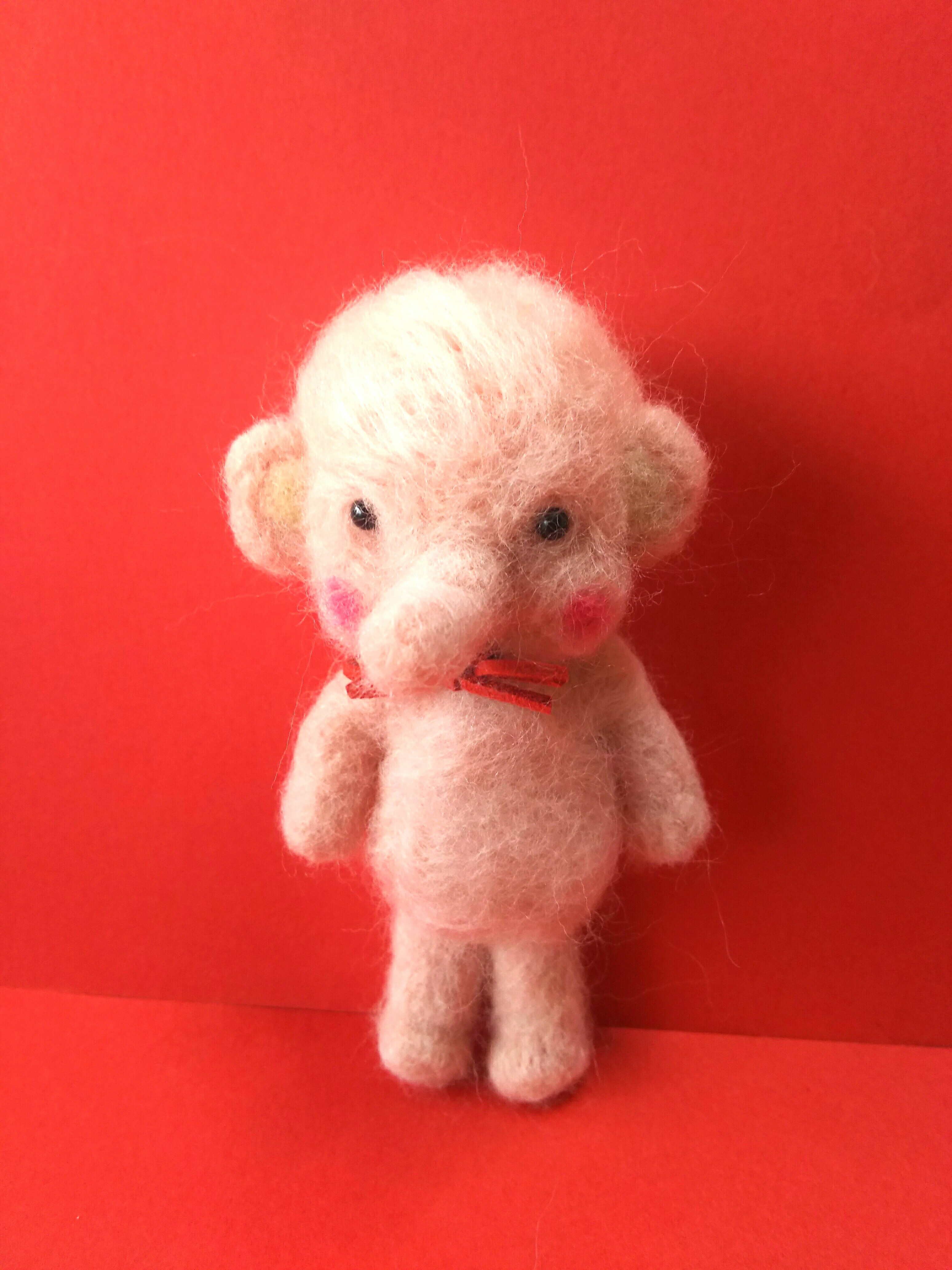 ピンク色のぞうさん Iichi ハンドメイド クラフト作品 手仕事品の通販