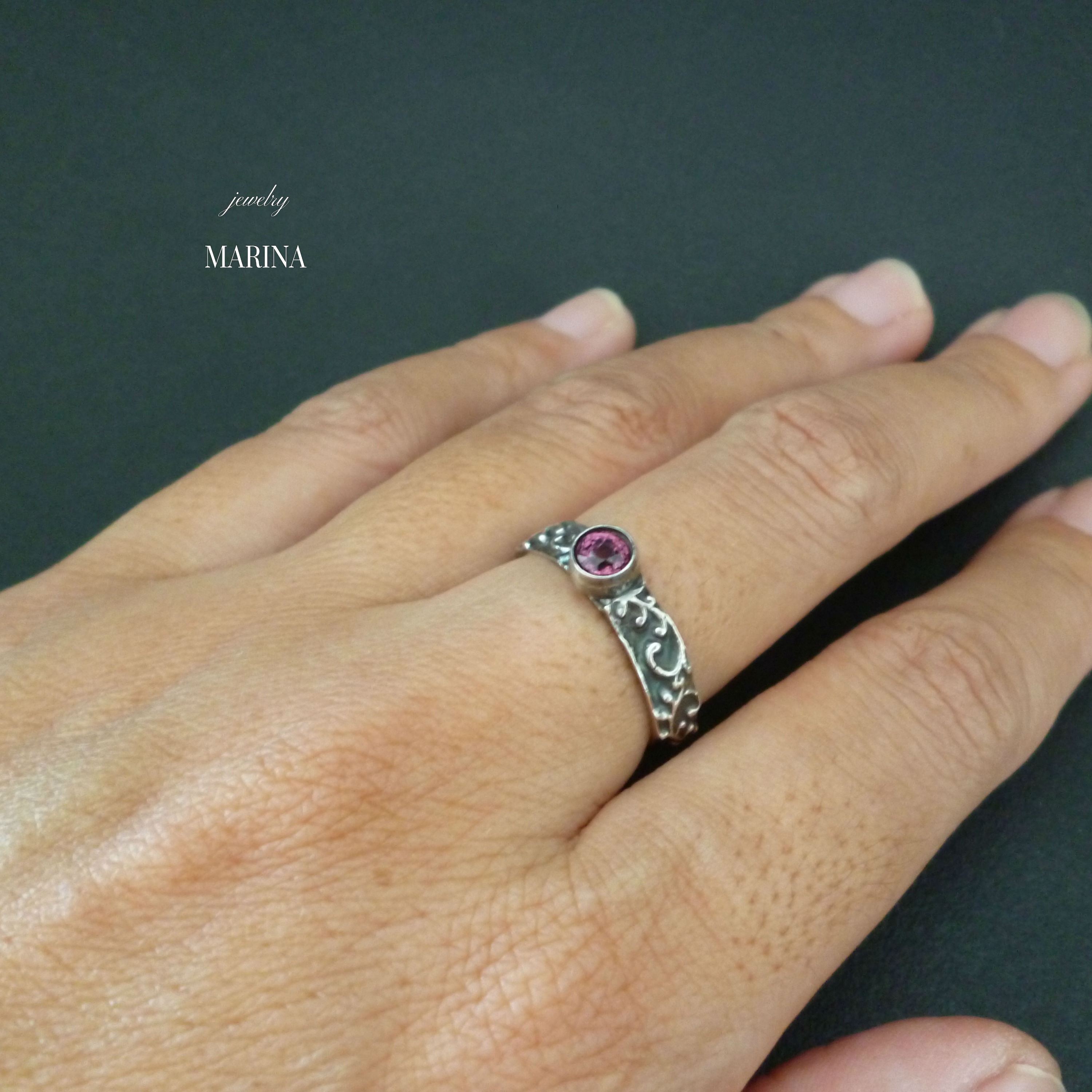 Marie Ring Red Spinel Iichi ハンドメイド クラフト作品 手仕事品の通販