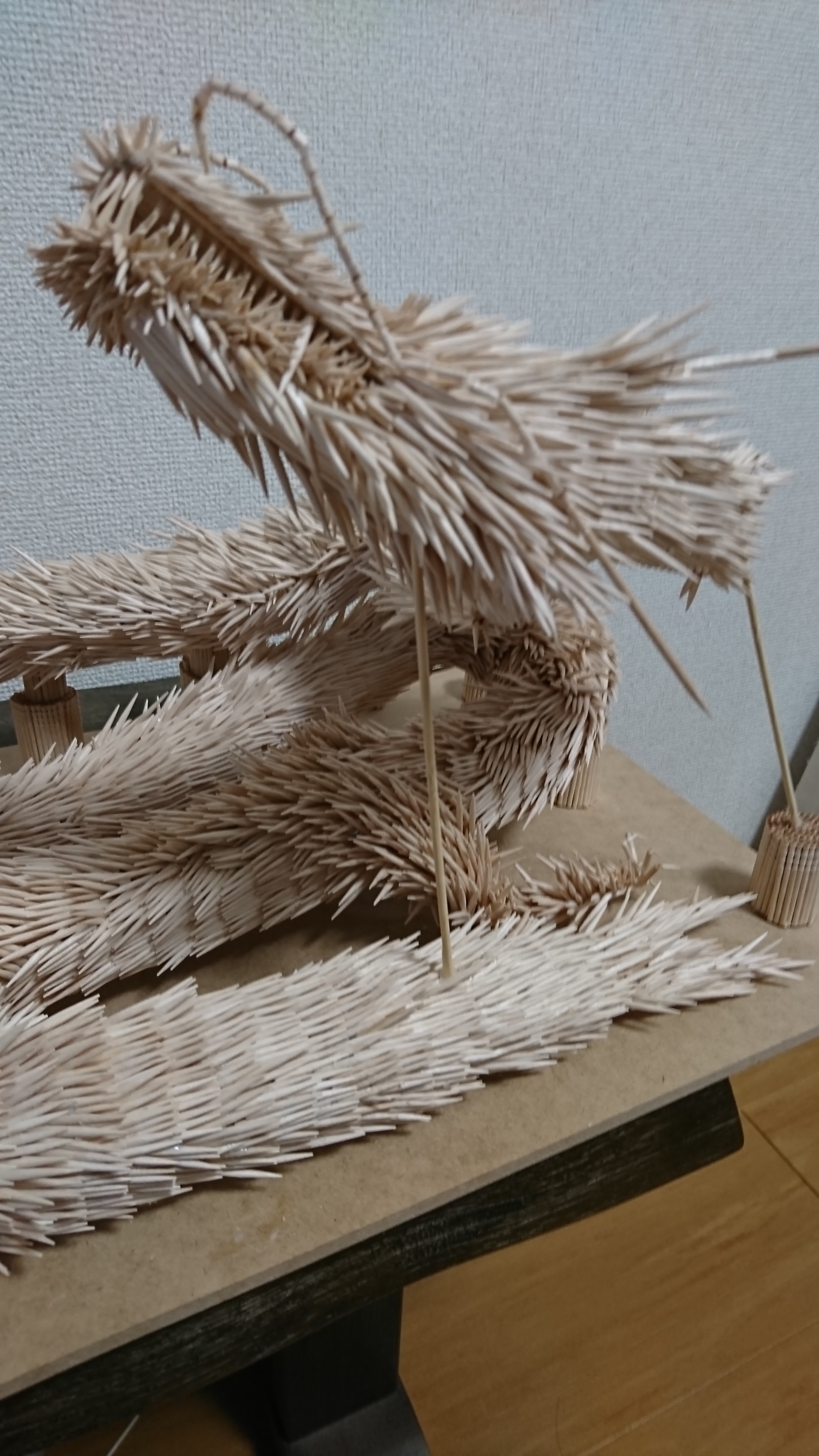 爪楊枝細工 龍 Iichi ハンドメイド クラフト作品 手仕事品の通販