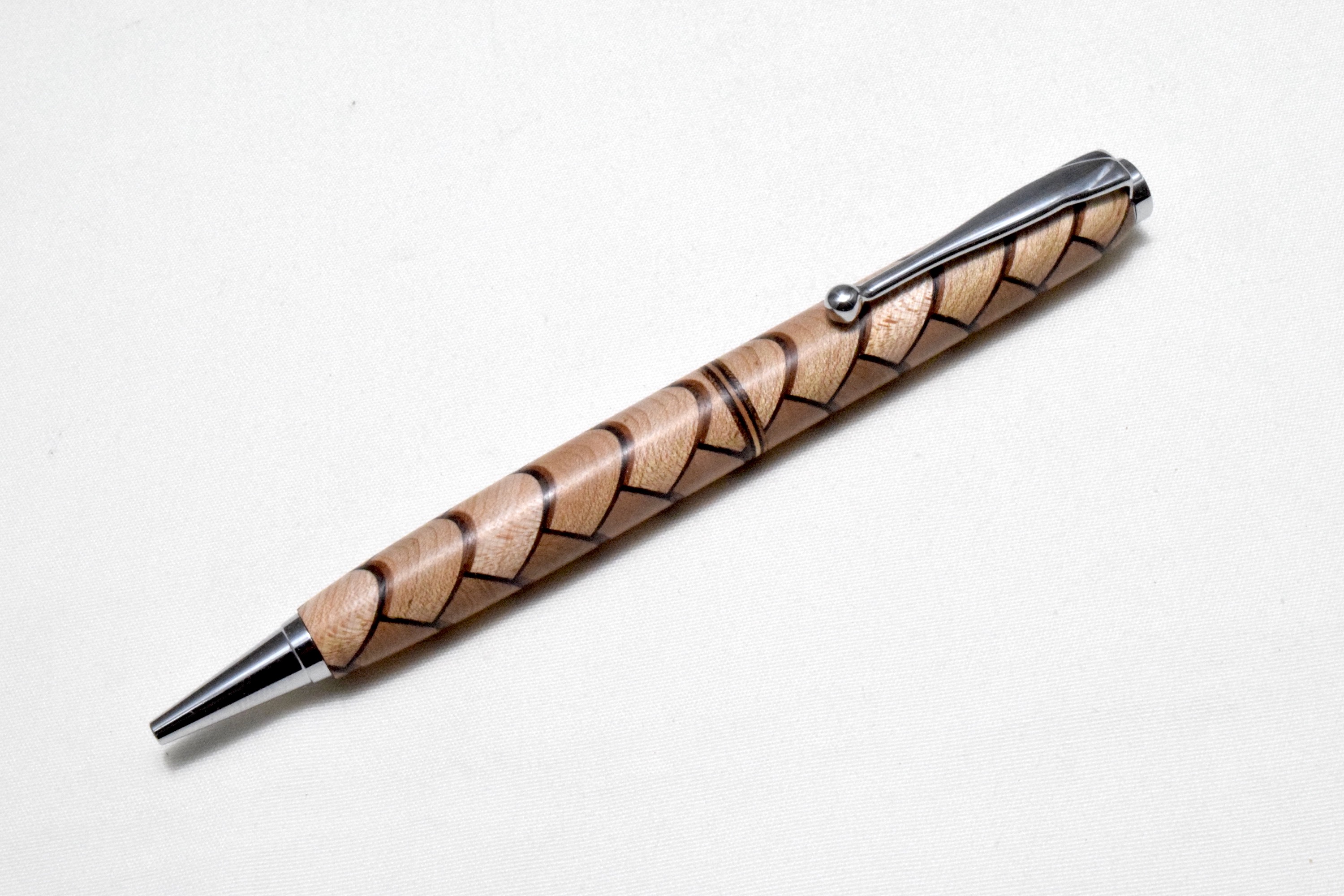 寄木 手作り木製ボールペン スリムライン Cross替芯 Iichi ハンドメイド クラフト作品 手仕事品の通販