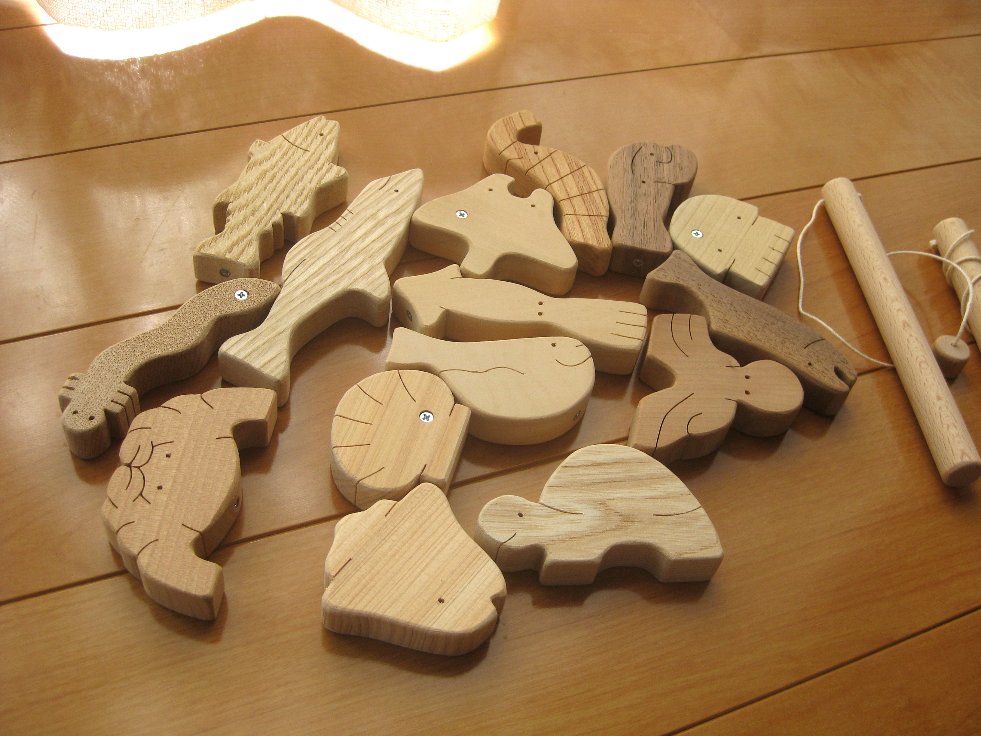 木製魚釣りおもちゃ Iichi ハンドメイド クラフト作品 手仕事品の通販