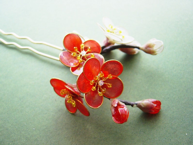 受注制作 令和 梅のかんざし Iichi ハンドメイド クラフト作品 手仕事品の通販