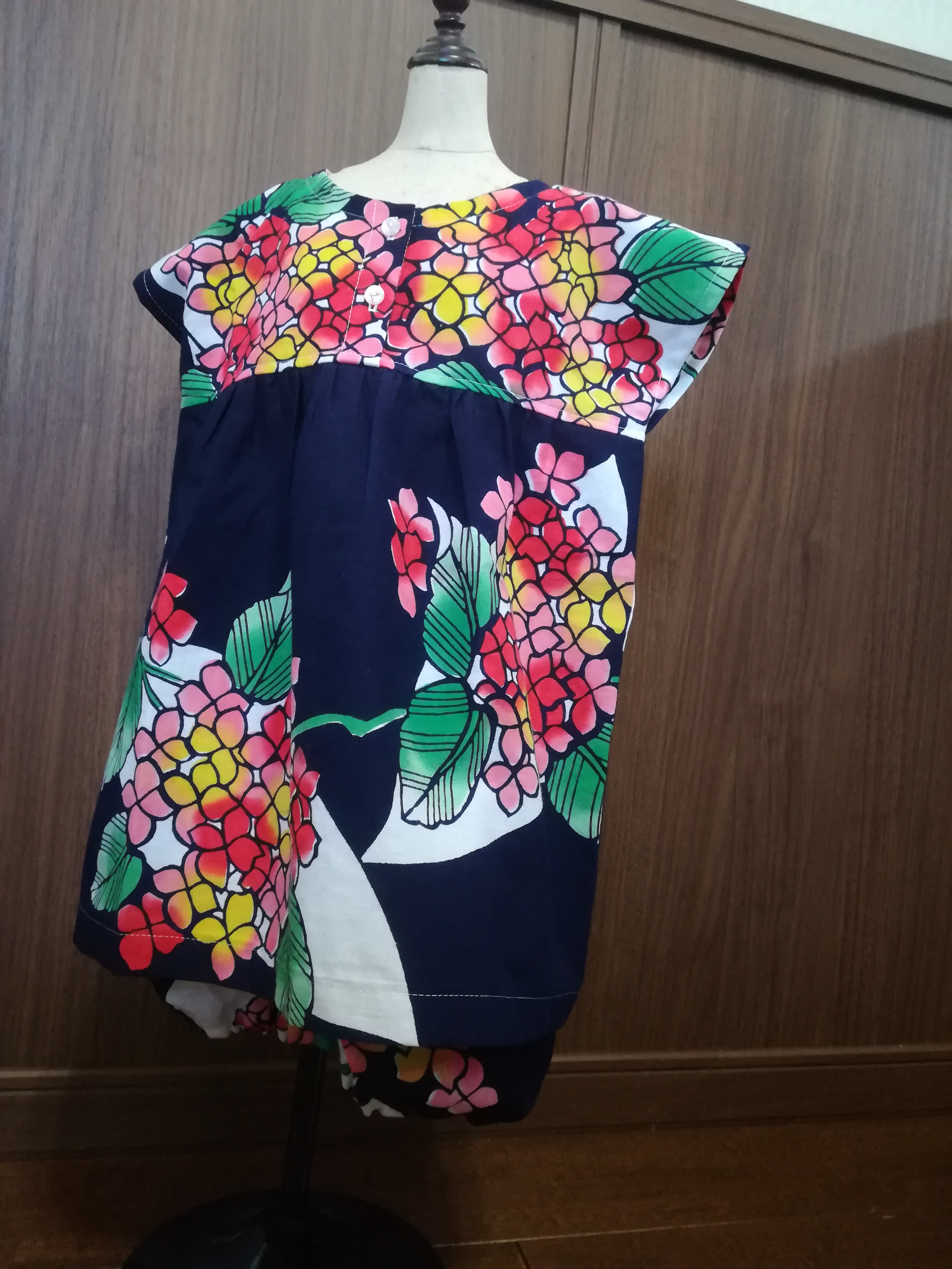 浴衣リメイク 90サイズ ワンピース パンツセット Iichi ハンドメイド クラフト作品 手仕事品の通販
