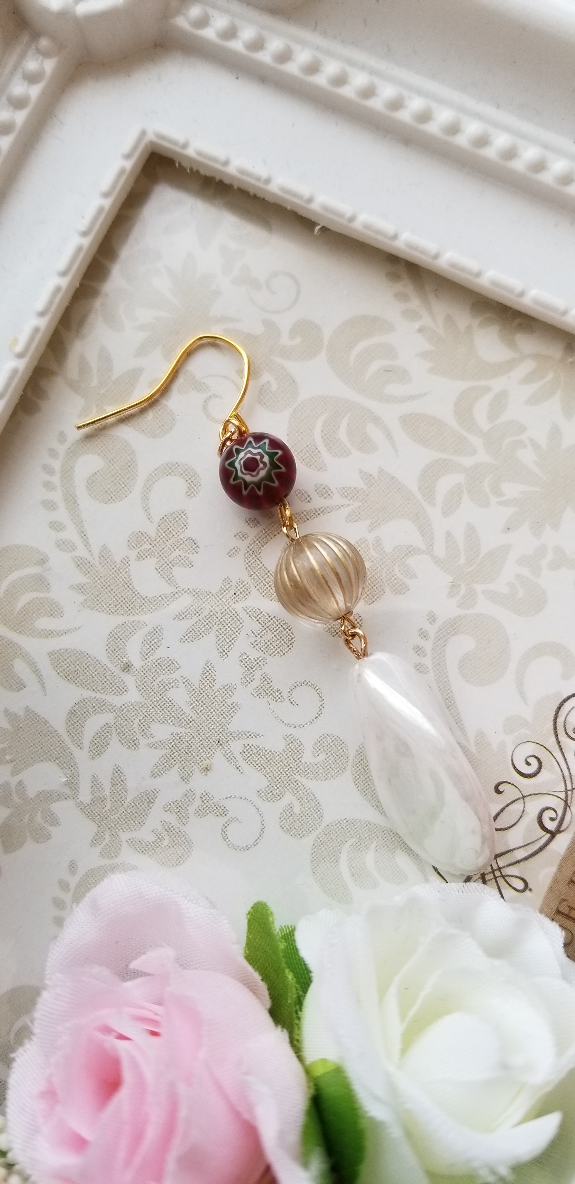 流行のチェコビーズを使ったエキゾチックなピアス又はイヤリング Iichi ハンドメイド クラフト作品 手仕事品の通販