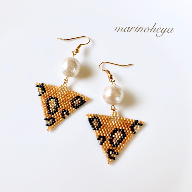 ヒョウ柄ピアス&イヤリング | iichi ハンドメイド・クラフト作品・手 