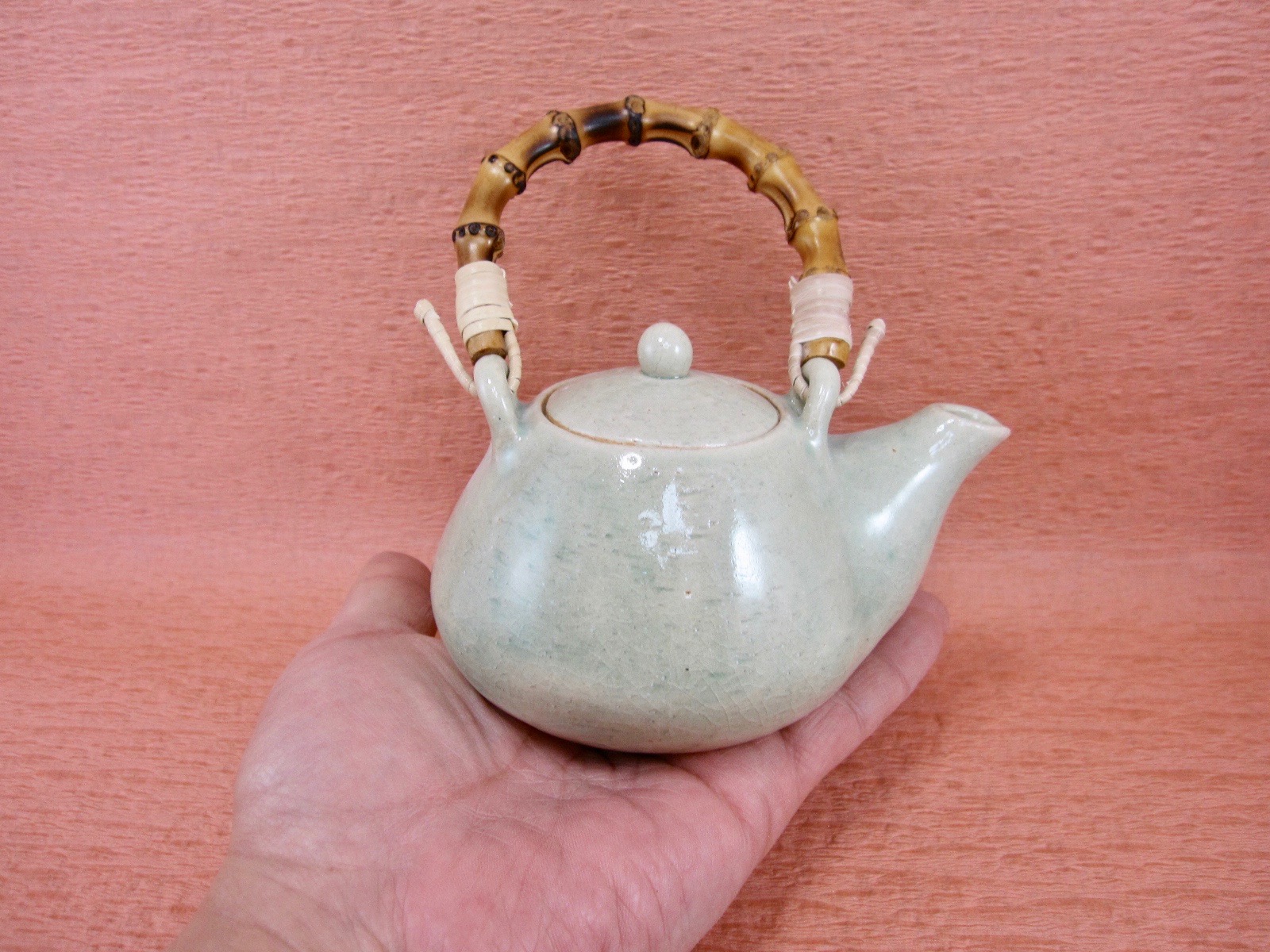 陶器 小型どびん ビードロ風 Iichi ハンドメイド クラフト作品 手仕事品の通販