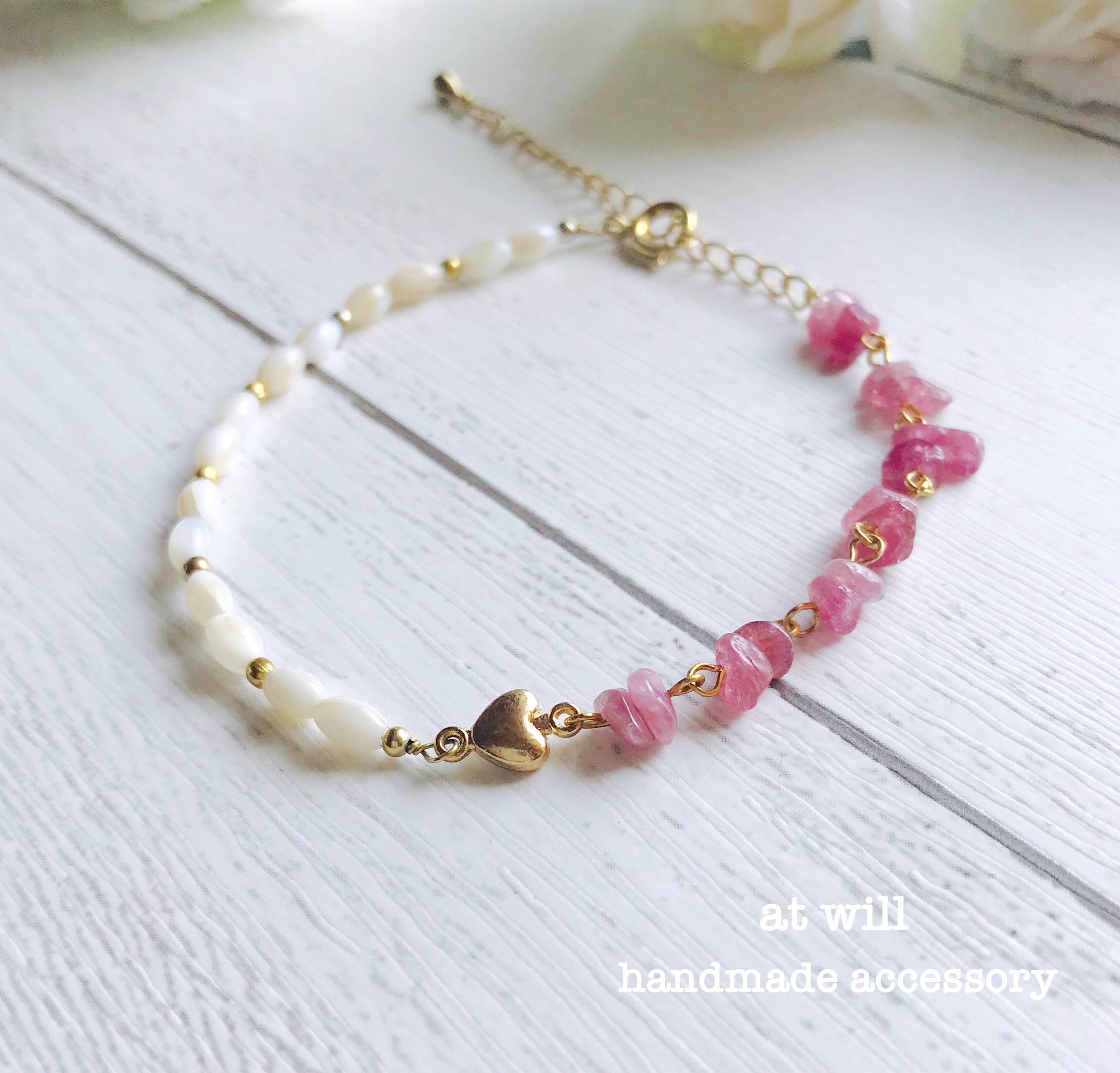 Bonita ピンクトルマリン Iichi ハンドメイド クラフト作品 手仕事品の通販