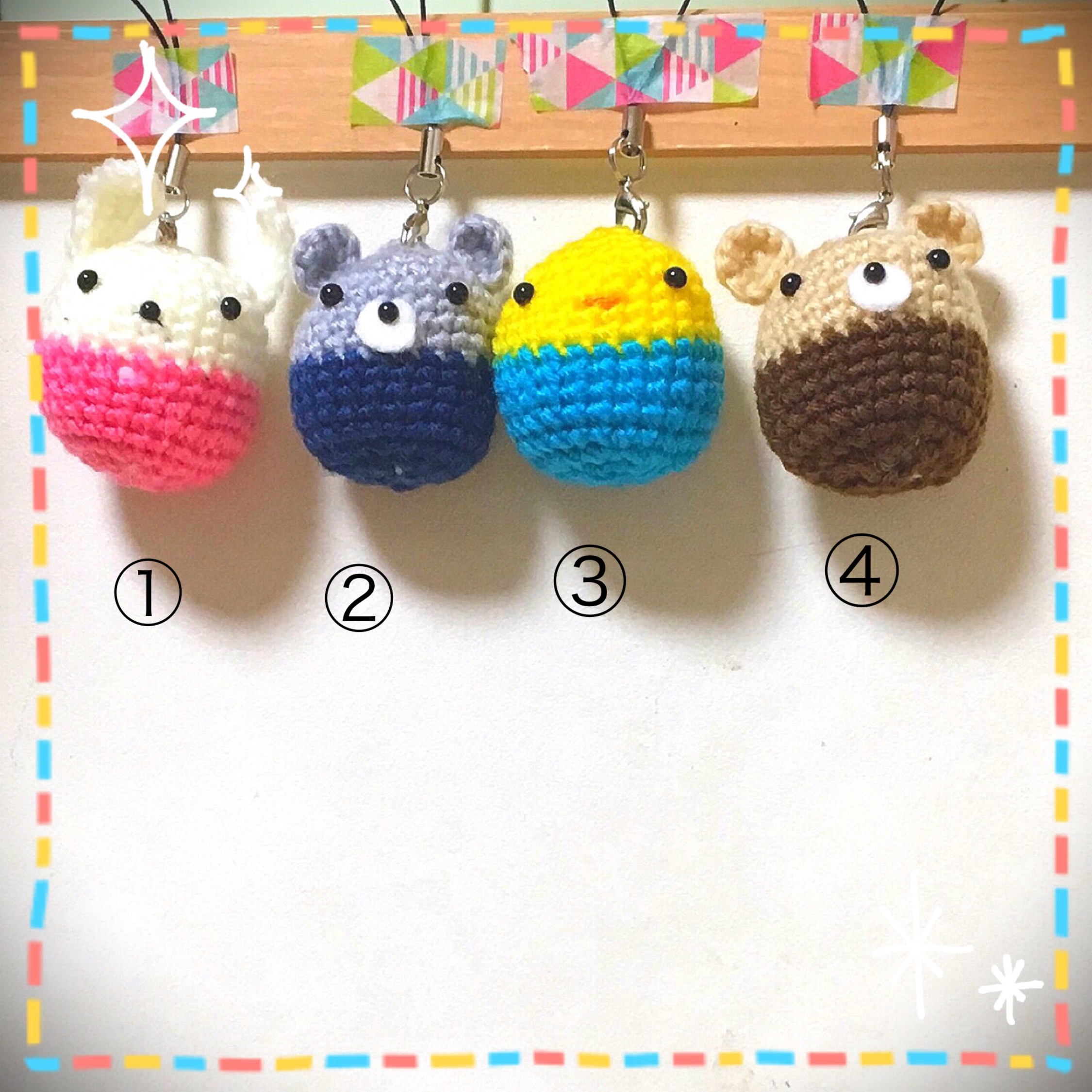 タマゴ型アニマルあみぐるみストラップ Iichi ハンドメイド クラフト作品 手仕事品の通販