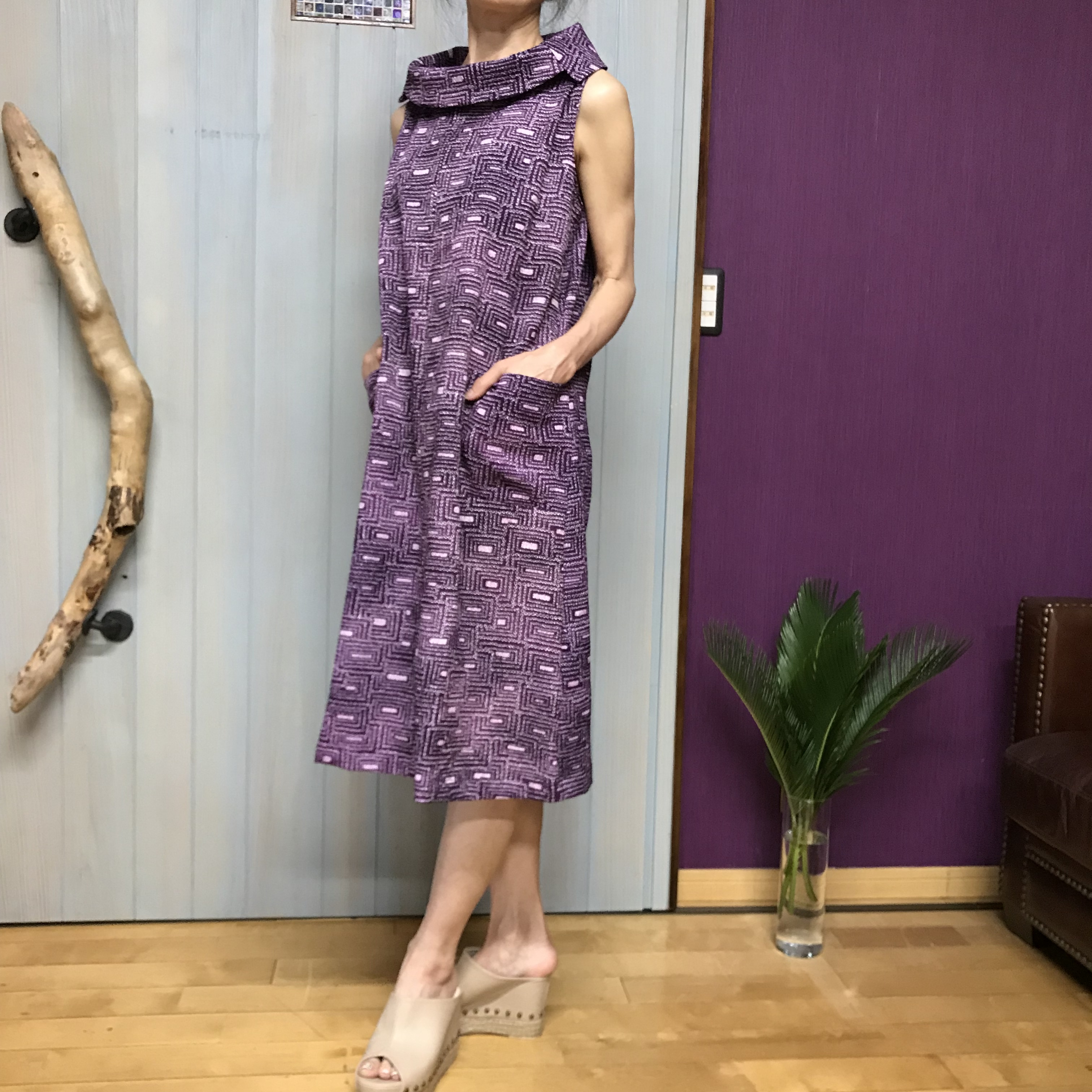 家で洗えるワンピース De 着物 春の雲 Iichi ハンドメイド クラフト作品 手仕事品の通販