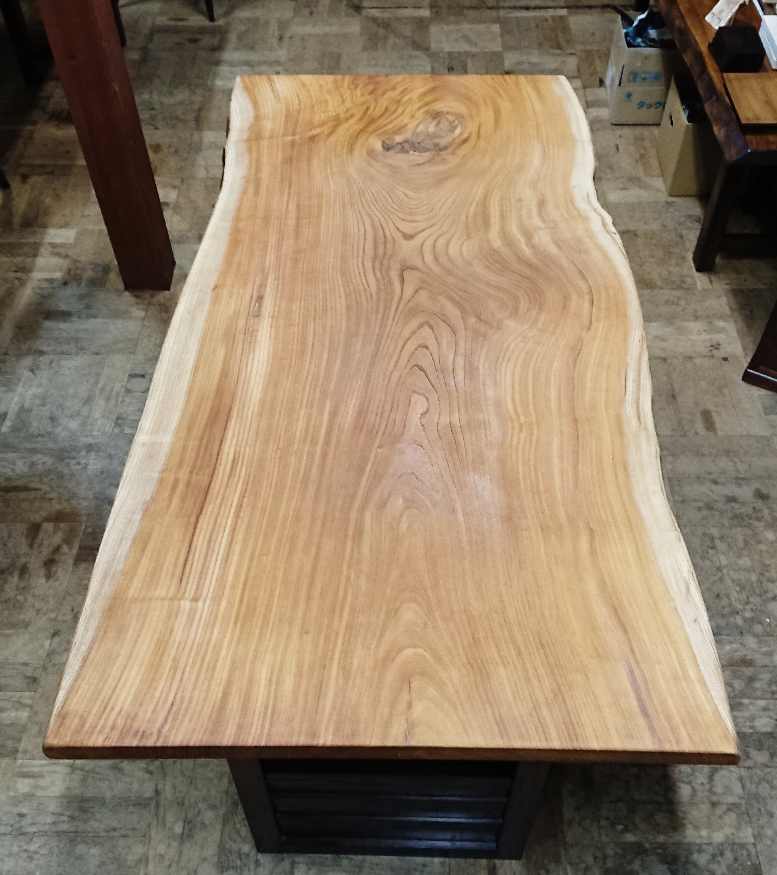 欅一枚板テーブル - テーブル