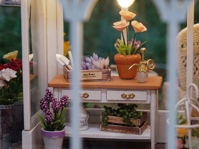 近所にあるお花屋さん ミニチュア ドールハウス 完成品 Iichi ハンドメイド クラフト作品 手仕事品の通販