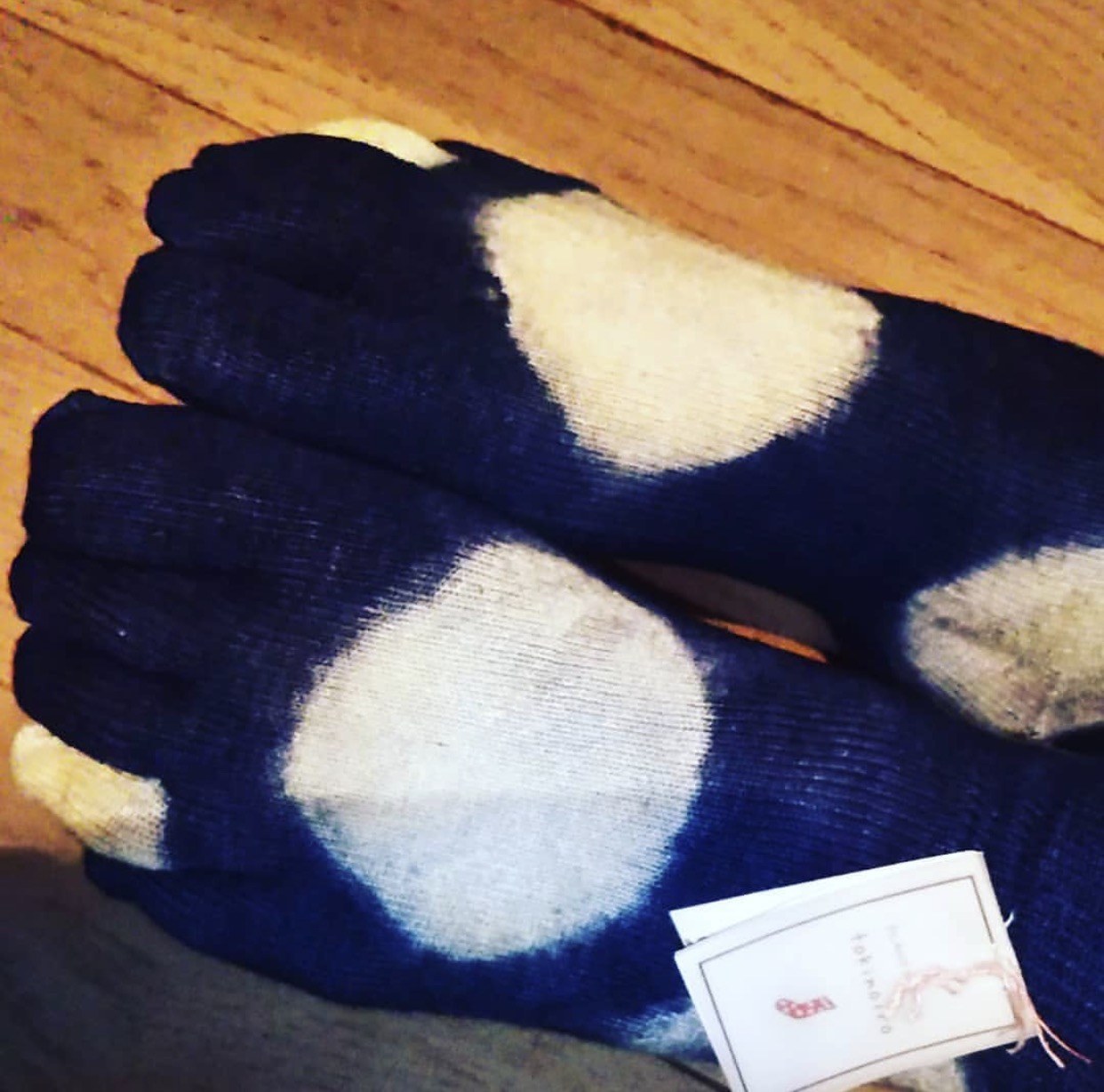 満月 草木染め Emヘンプ5本指スニーカーソックス 水玉 藍海 23 27cm 冷え取り 大 Iichi ハンドメイド クラフト作品 手仕事品の通販