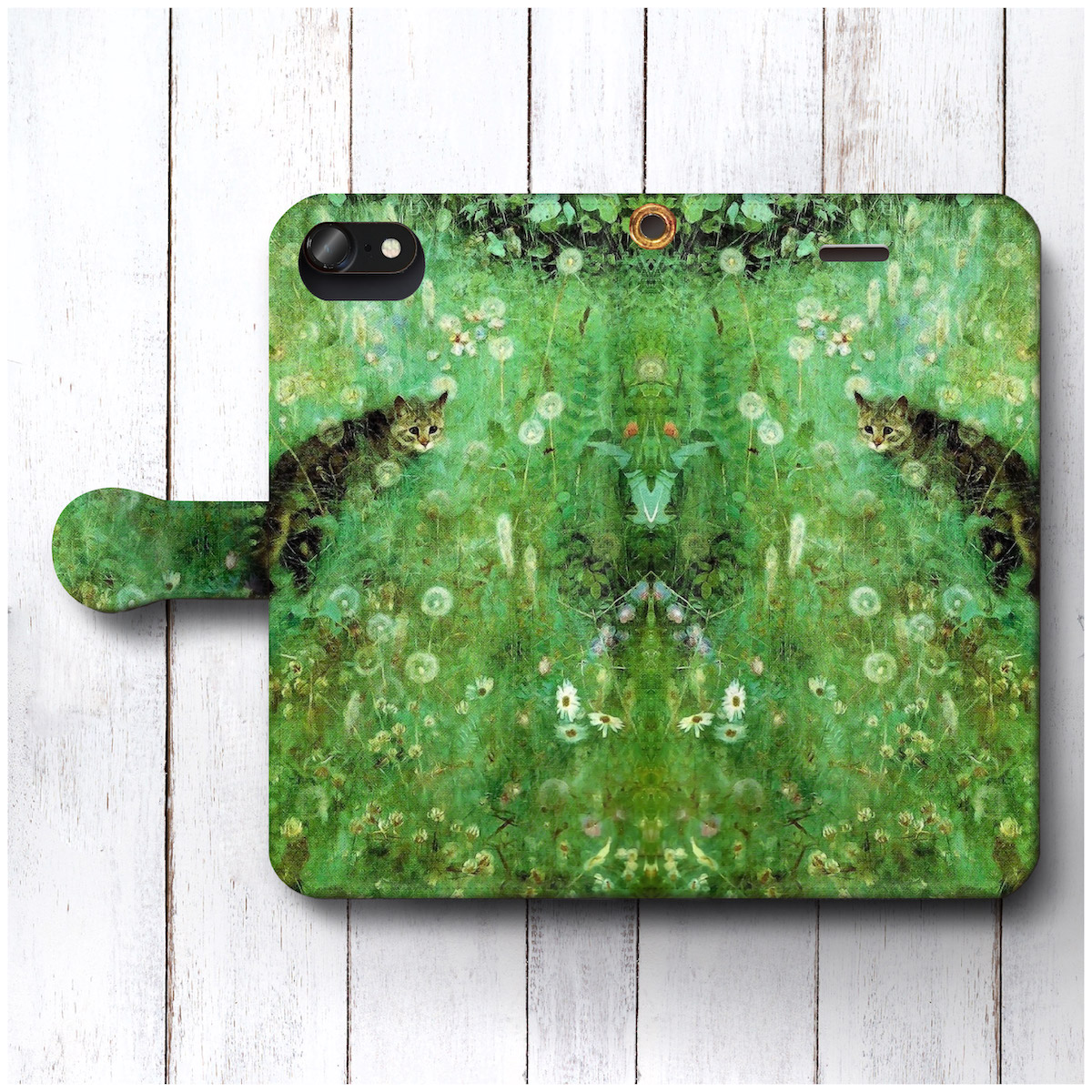 ブルーノ リリエフォッシュ 夏の牧草地の猫 スマホケース手帳型 全機種 対応 絵画 人気 プレゼント Iphonexr Iichi ハンドメイド クラフト作品 手仕事品の通販