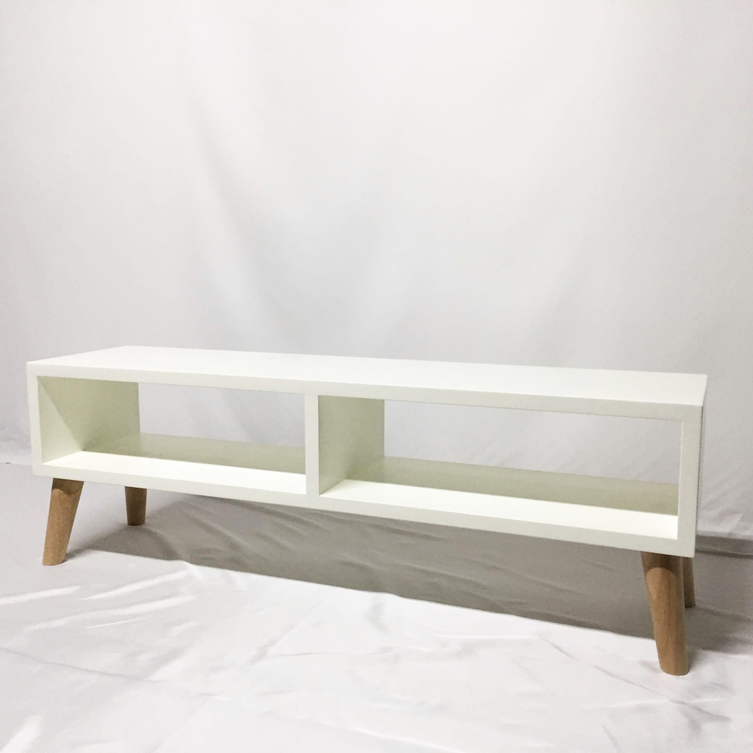 オーダーメイド ローボード テレビ台 テレビボード 白家具 家具 天然木 木目 収納 エコ Lr18 Iichi ハンドメイド クラフト作品 手仕事品の通販