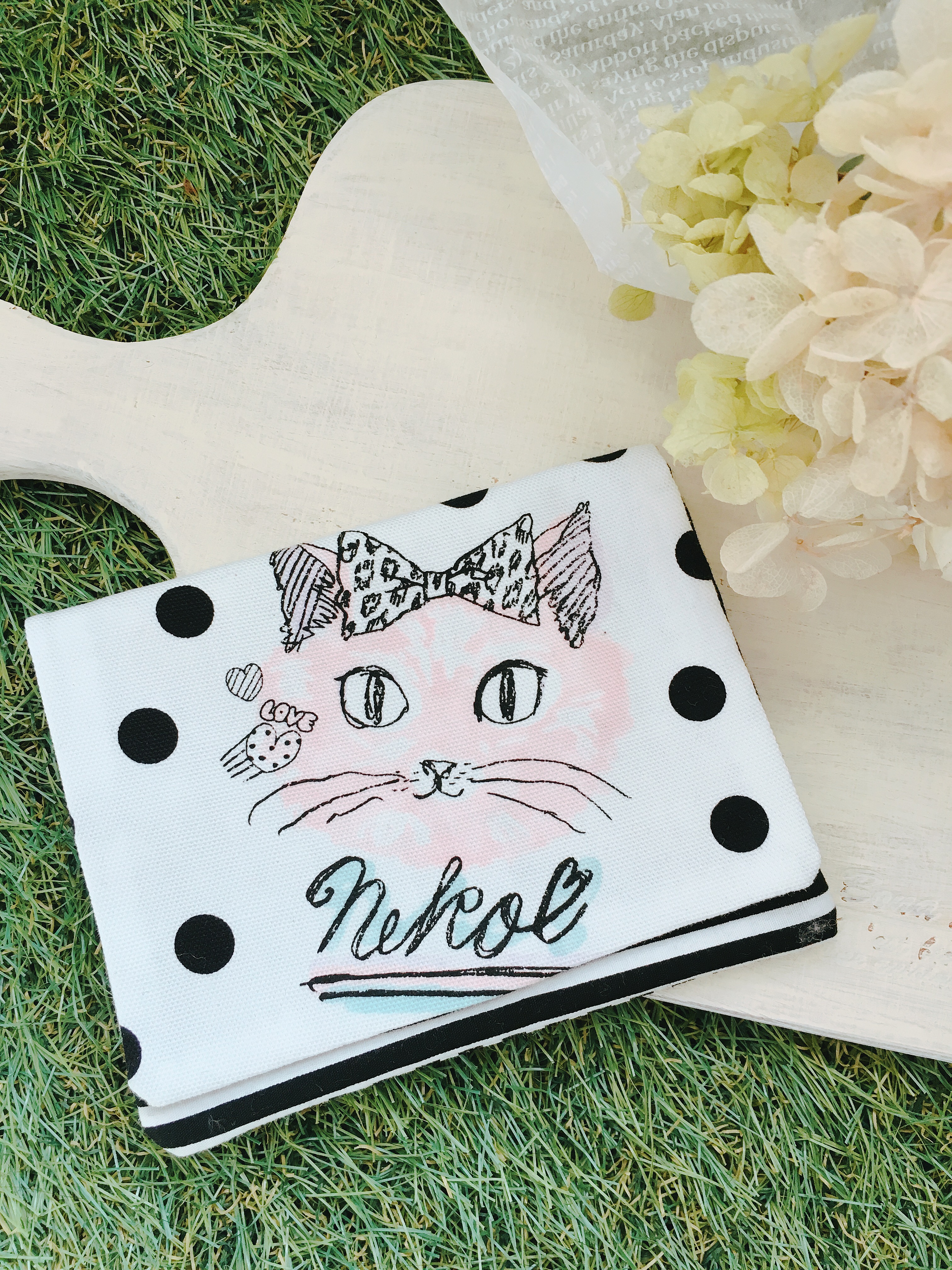 オトナのティッシュケースor移動ポケット うさぎ ドット Iichi ハンドメイド クラフト作品 手仕事品の通販