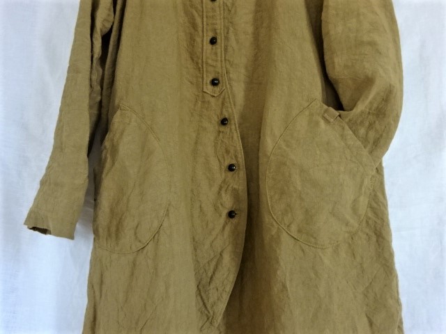 受注制作 天日干しリネン ロングシャツ Iichi ハンドメイド クラフト作品 手仕事品の通販