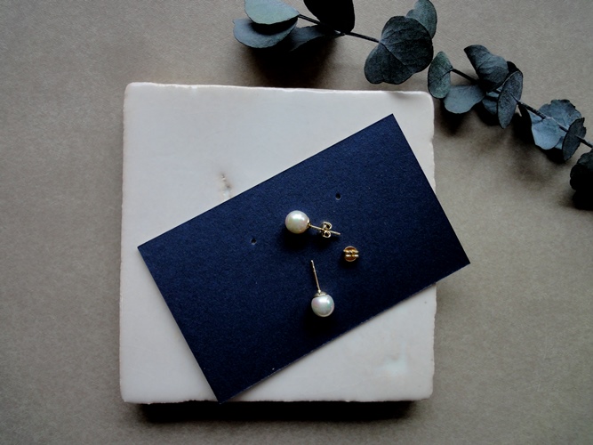 上品オーラのパールの耳飾り ピアス ミドルサイズ Iichi ハンドメイド クラフト作品 手仕事品の通販
