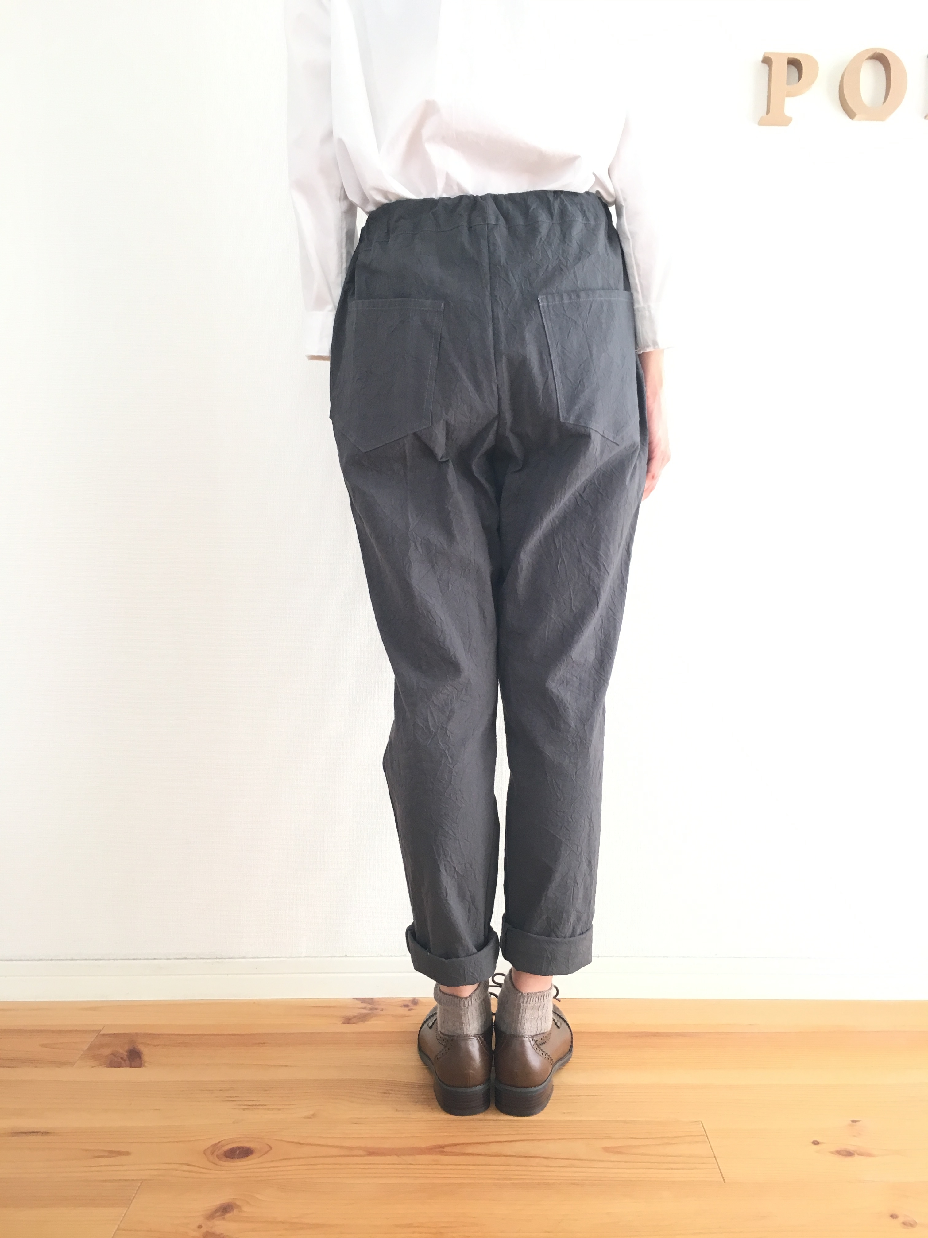 テーパードパンツ しわ加工 Iichi ハンドメイド クラフト作品 手仕事品の通販