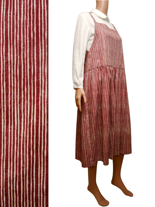 ワンピース ゆったりキャミワンピース 肩ひも後ろリボン Sm シャンタン綿 Kokka コッカ Iichi ハンドメイド クラフト作品 手仕事品の通販