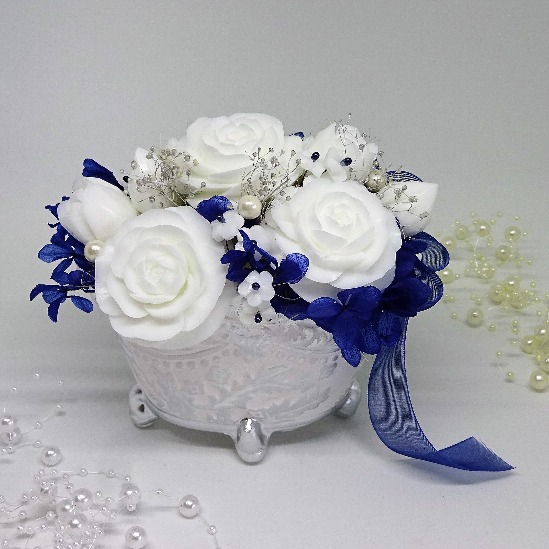 石鹸彫刻 香る花のアレンジメント Iichi ハンドメイド クラフト作品 手仕事品の通販
