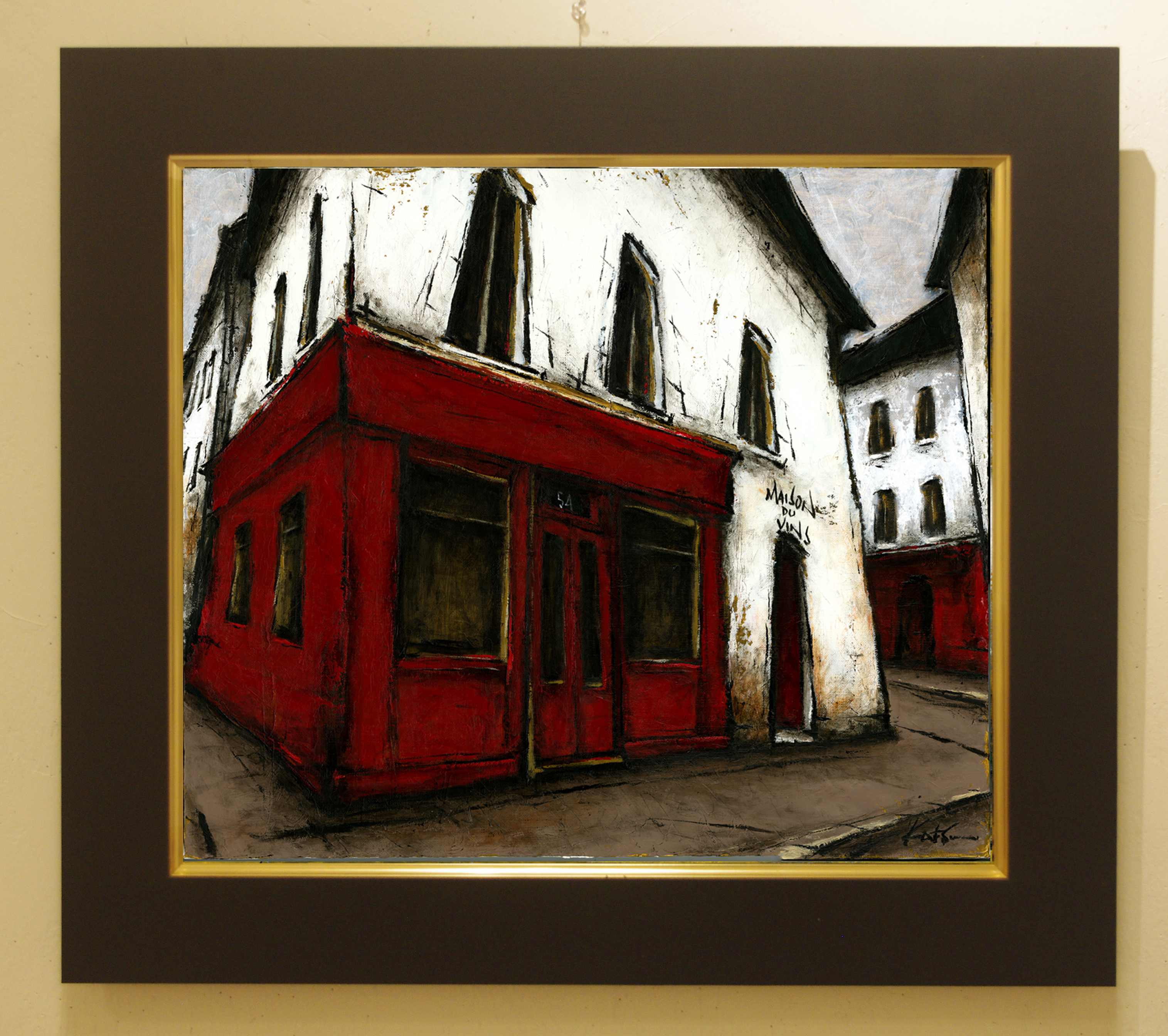 油絵 フランス パリ 風景画 作品 15号 P15 | 油絵 手描き油絵 額縁付き