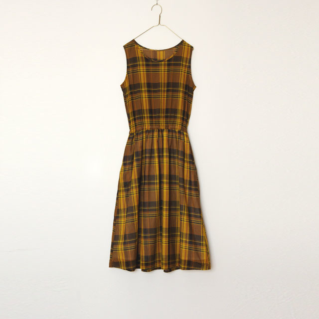 サマーチェックワンピース イエロー Iichi ハンドメイド クラフト作品 手仕事品の通販