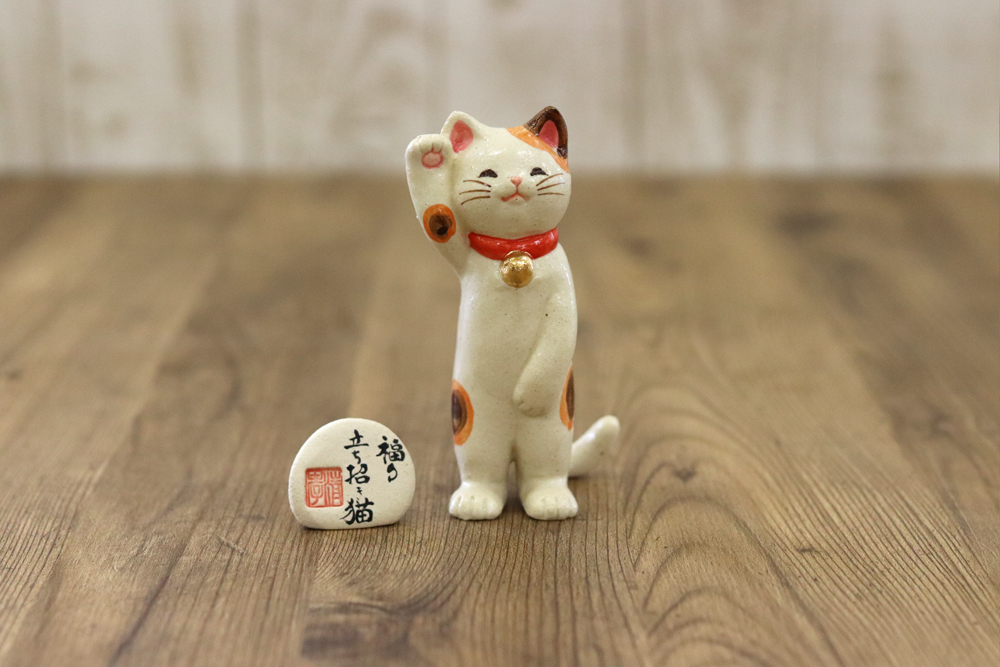 福々立ち招き猫 小サイズ Iichi ハンドメイド クラフト作品 手仕事品の通販