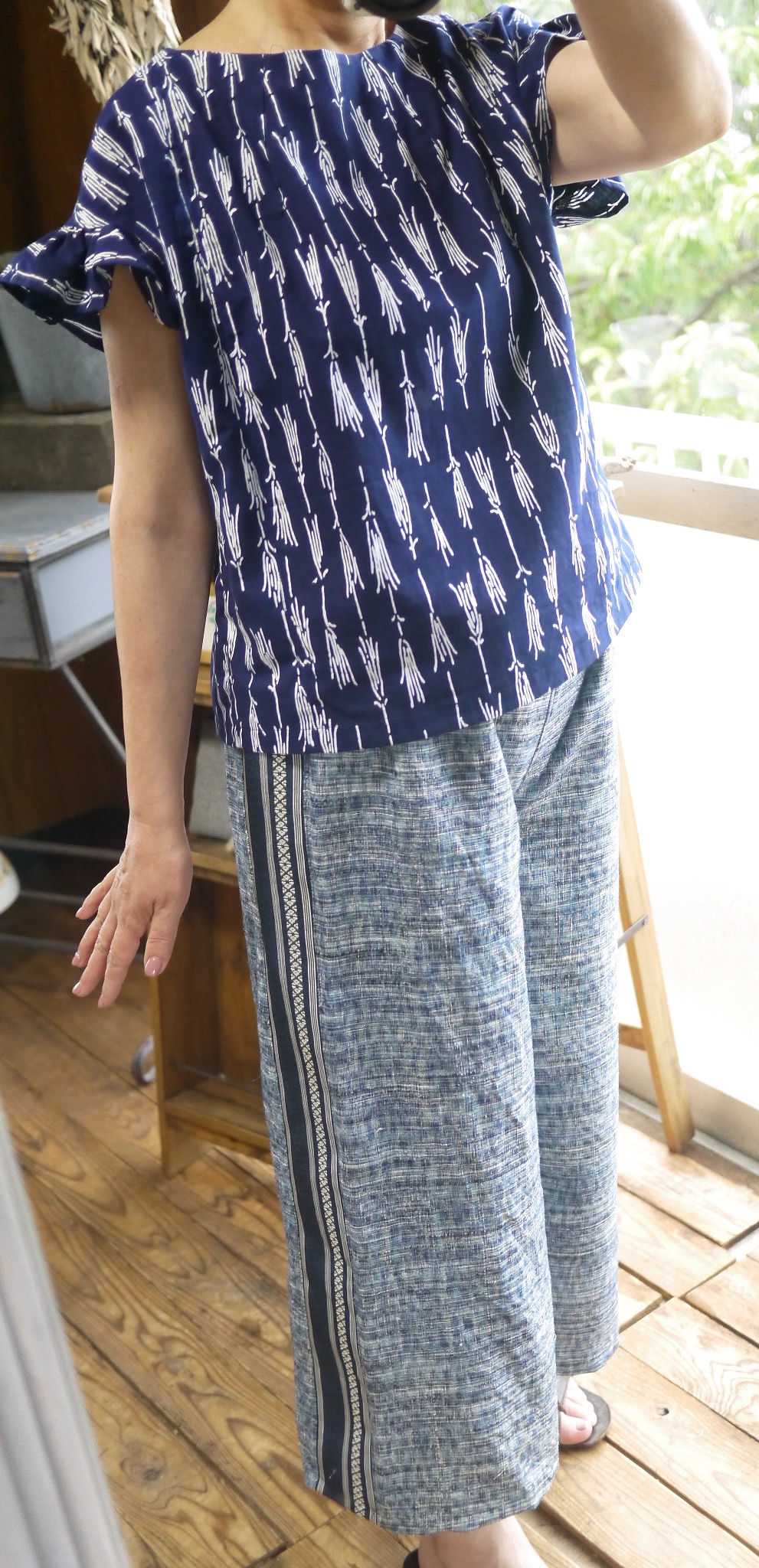 着物紬からパンツ | iichi ハンドメイド・クラフト作品・手仕事品の通販