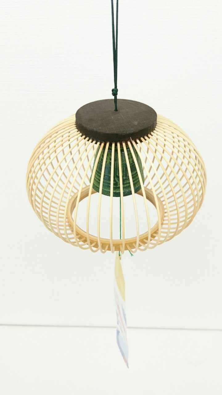 風鈴 駿河竹千筋細工南部鉄器 かご 白 Iichi ハンドメイド クラフト作品 手仕事品の通販