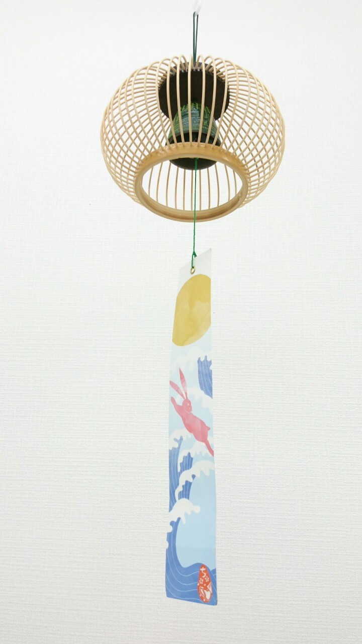 風鈴 駿河竹千筋細工南部鉄器 かご 白 Iichi ハンドメイド クラフト作品 手仕事品の通販