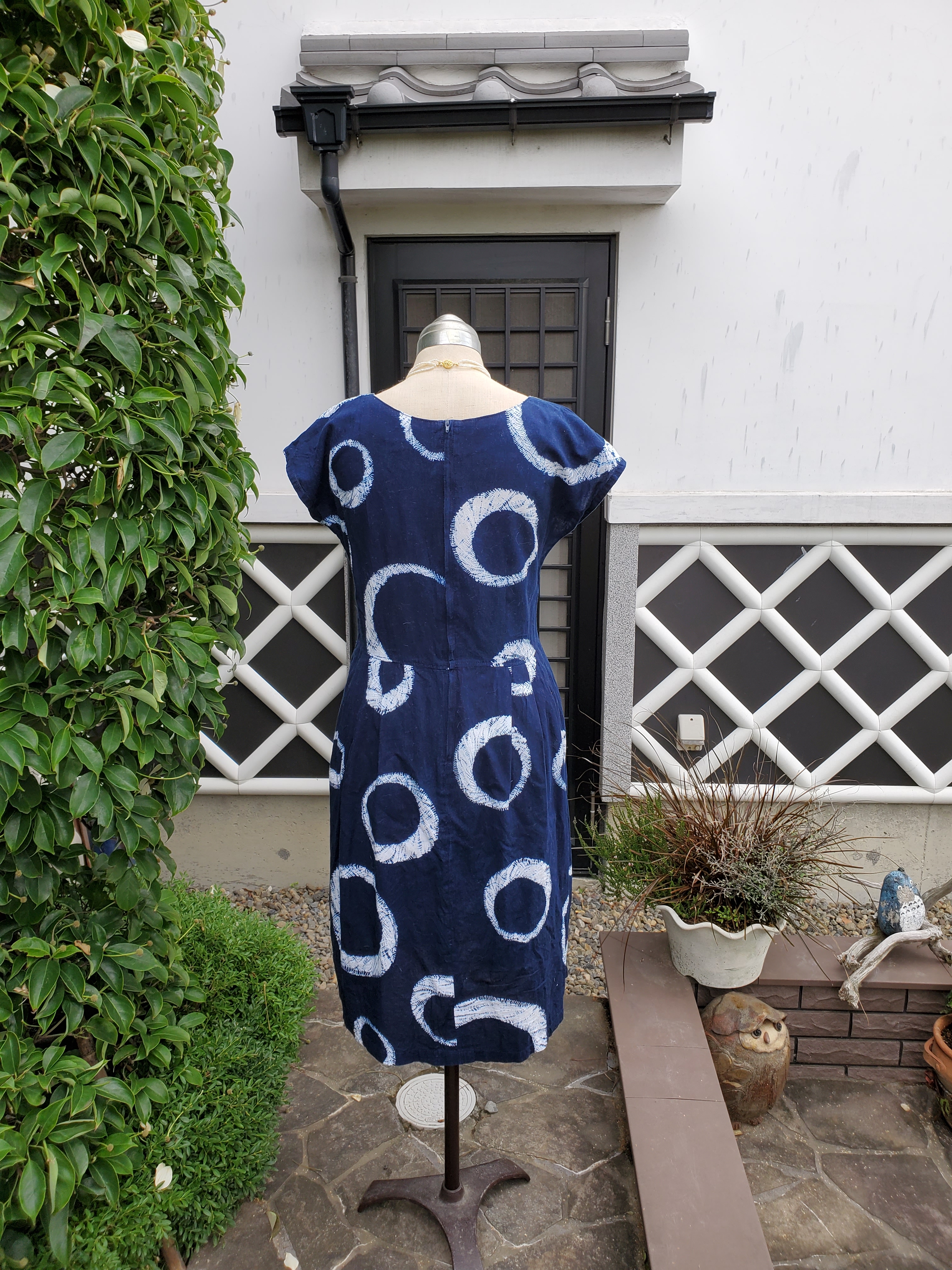 着物リメイク 手作り 部分絞り染め 浴衣 ワンピース Iichi ハンドメイド クラフト作品 手仕事品の通販