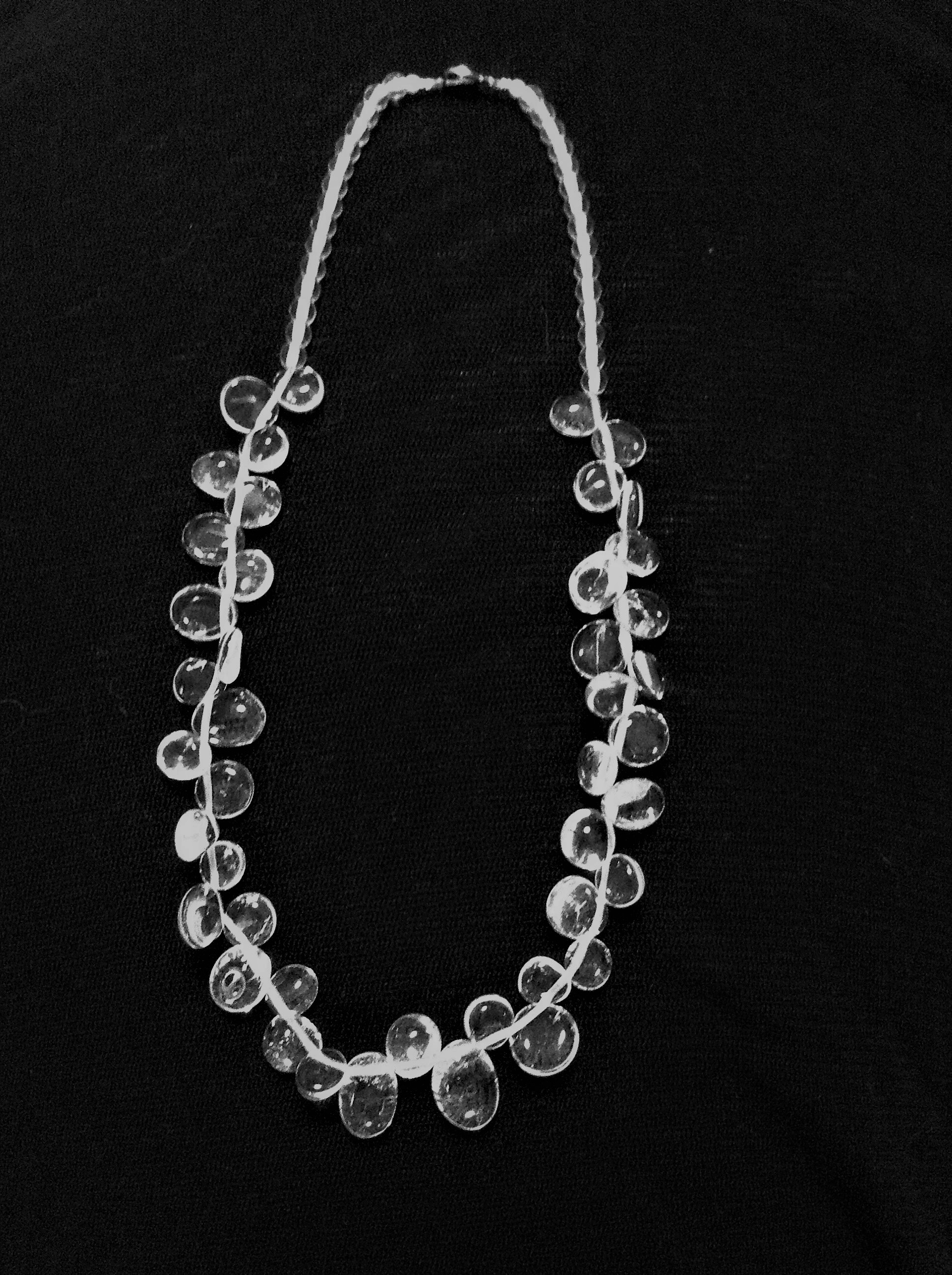 クリスタルガラスのネックレス Iichi ハンドメイド クラフト作品 手仕事品の通販