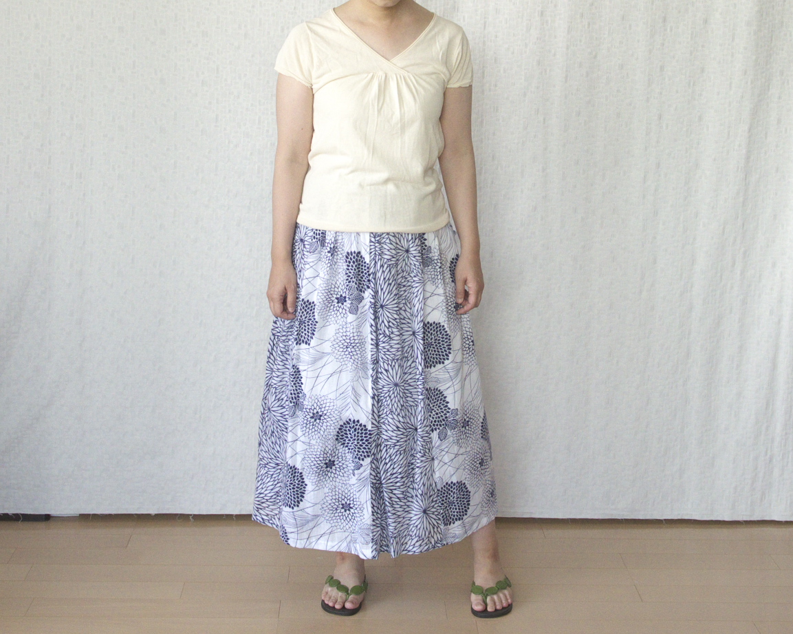 ガーゼ浴衣の巻きスカート Iichi ハンドメイド クラフト作品 手仕事品の通販