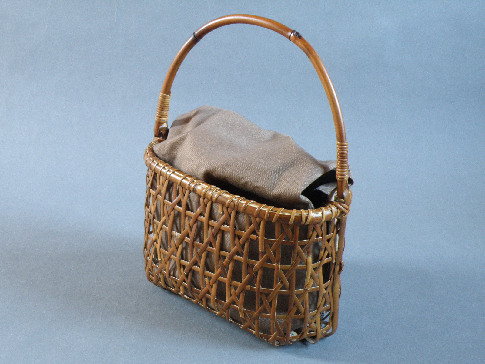 籠バッグ 鳳尾竹 根曲がり竹 煤竹 Iichi ハンドメイド クラフト作品 手仕事品の通販