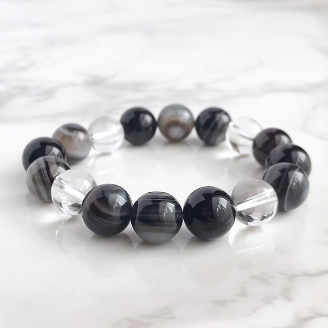 感謝価格 強力な邪気払い 魔よけ パワーストーン ブレスレット 天眼石 水晶 10mm玉 Iichi ハンドメイド クラフト作品 手仕事品の通販