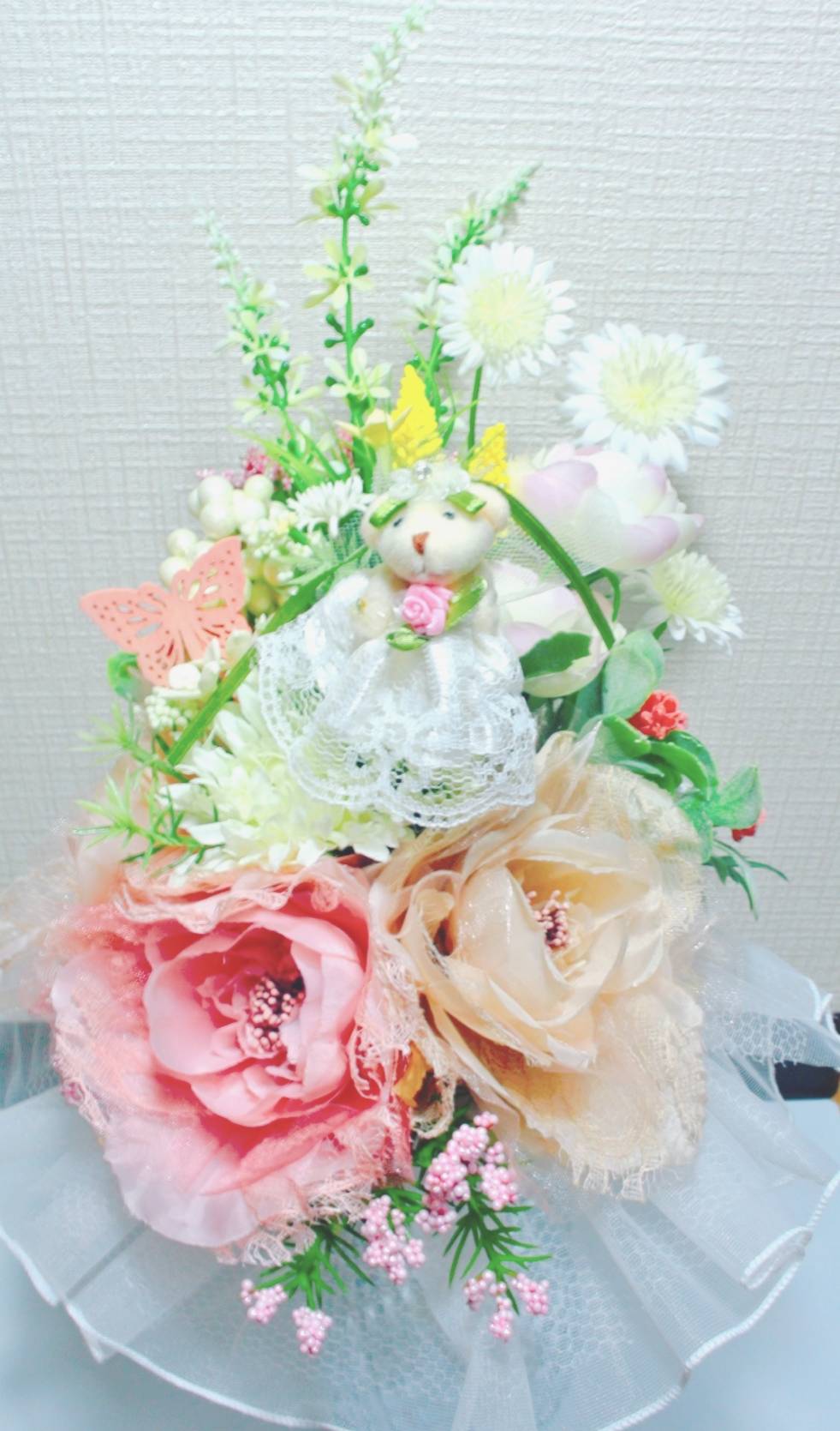 花のくまさんブーケ Iichi ハンドメイド クラフト作品 手仕事品の通販