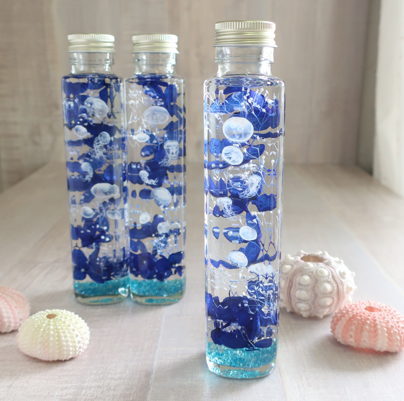 手のひら水槽 クラゲ ハーバリウム Iichi ハンドメイド クラフト作品 手仕事品の通販