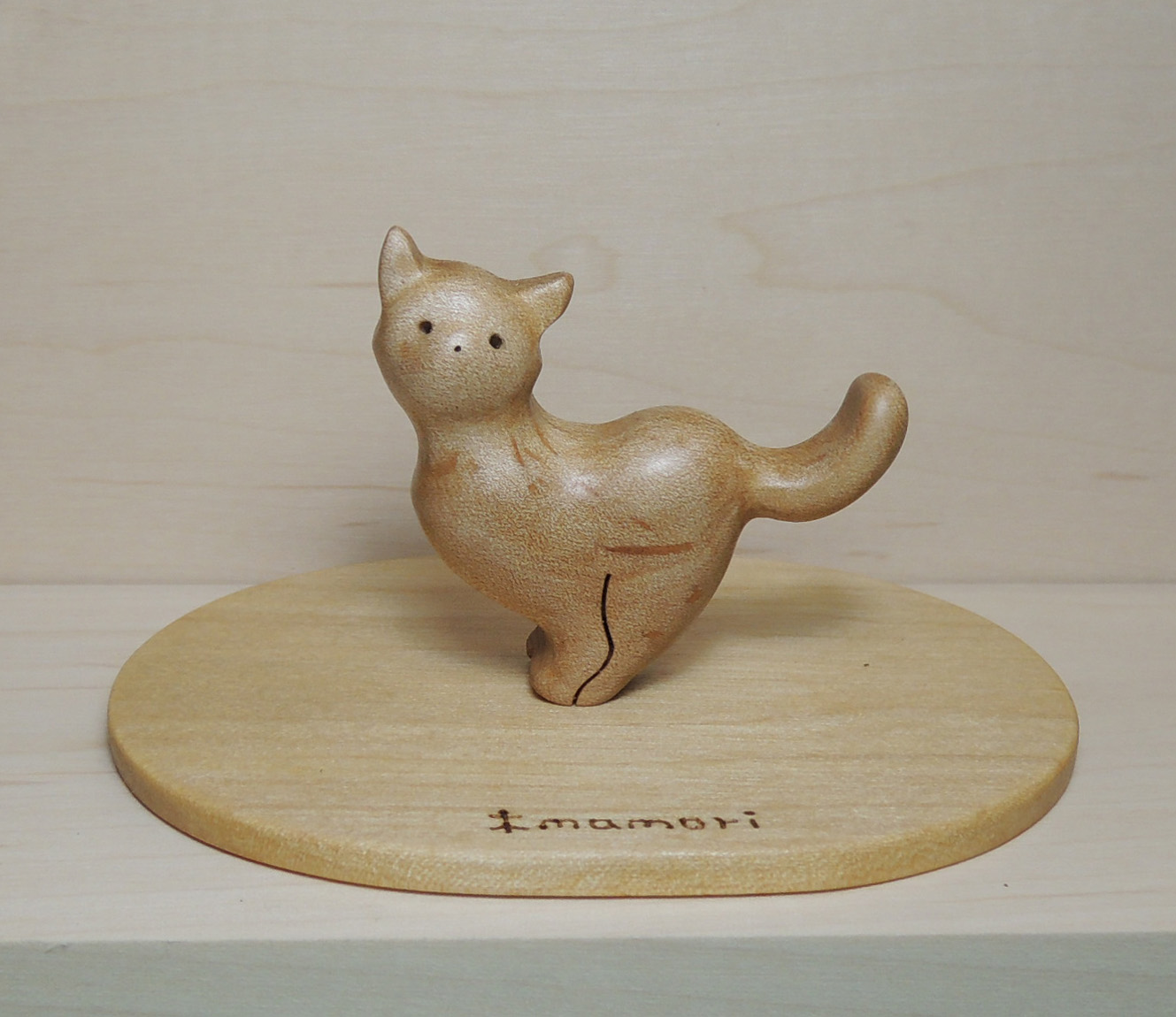 小さな猫の置物 1 台付 Iichi ハンドメイド クラフト作品 手仕事品の通販